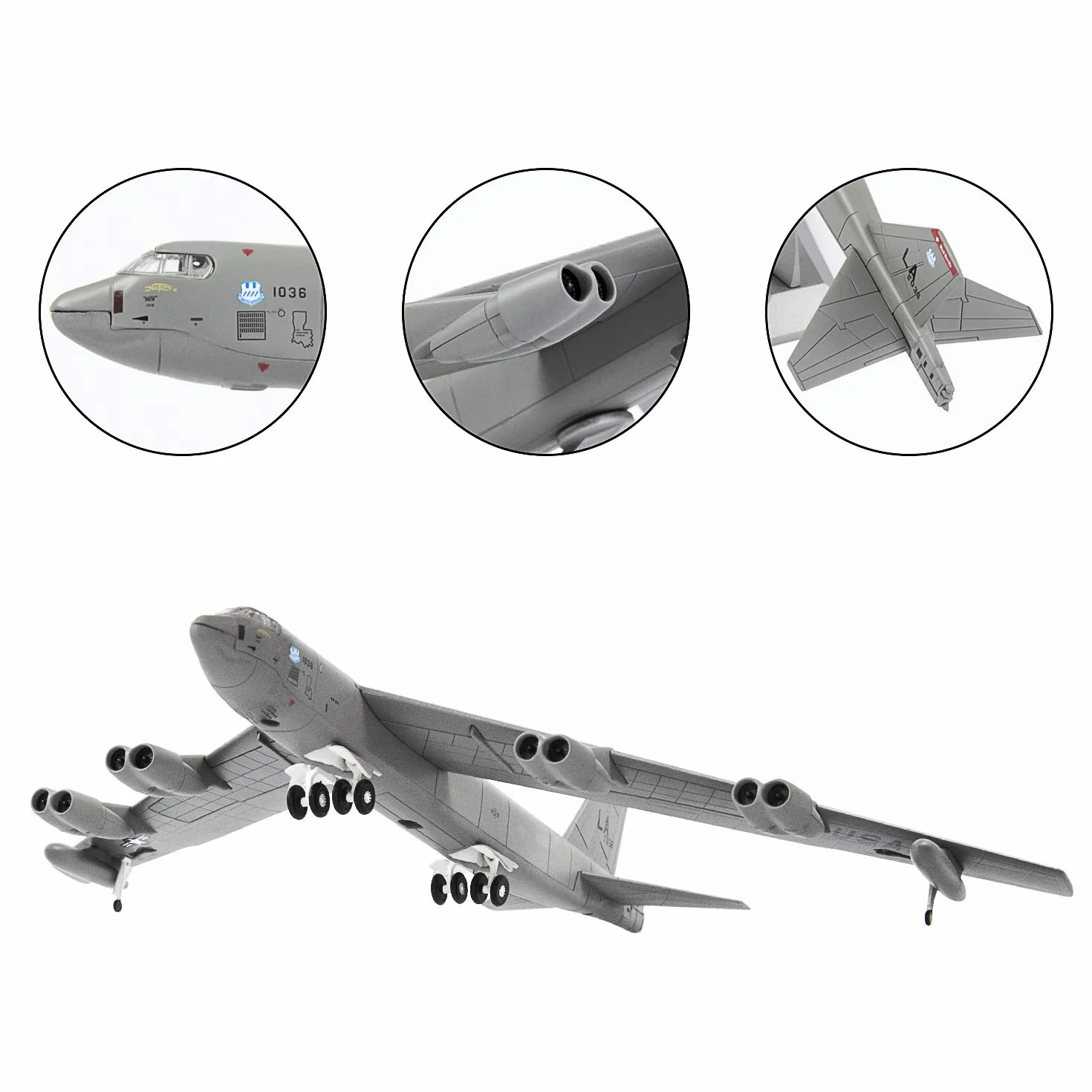Modello Militare di Aereo 1:144 B-52, Fighter Aereo in Metallo, Pressofuso da Collezione o da Regalare