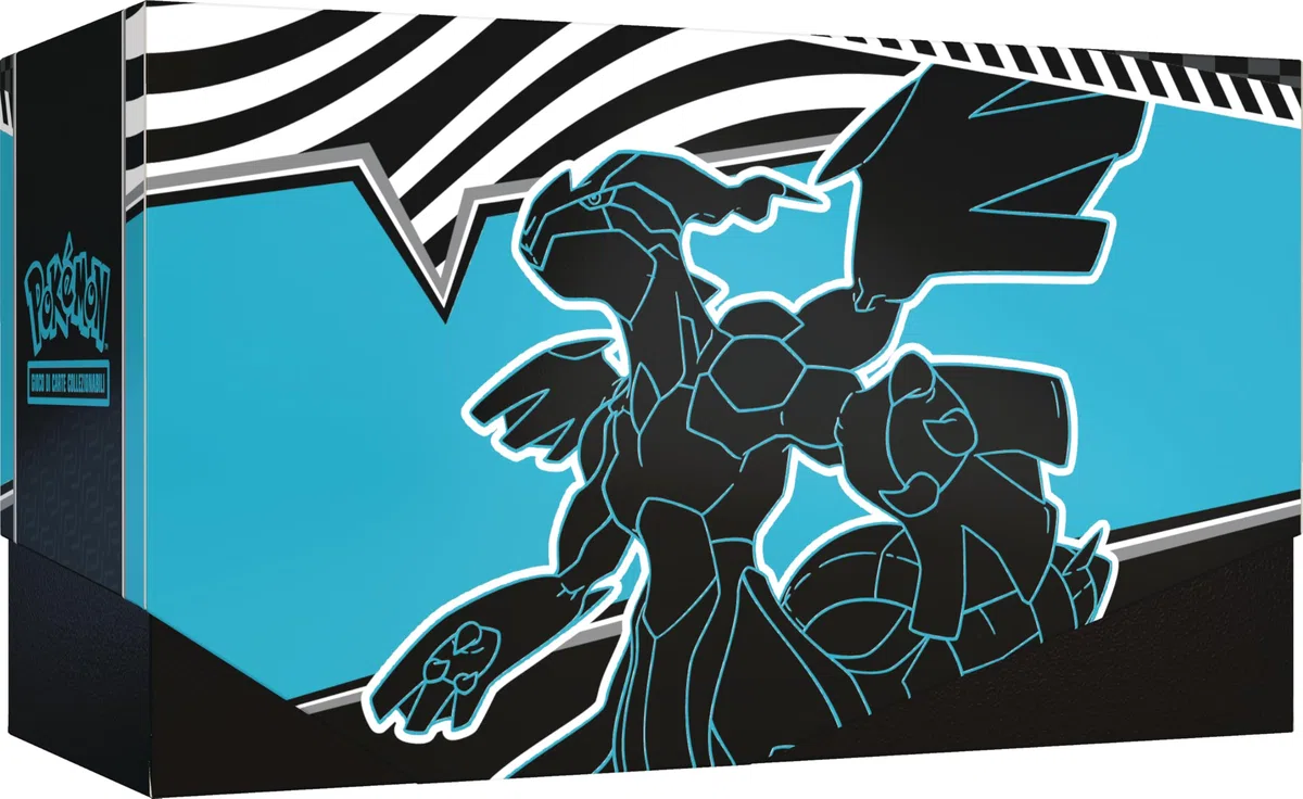Pokémon: set Allenatore Fuoriclasse (Zekrom) dell’espansione Scarlatto e Violetto - Luce Nera del GCC Pokémon (una carta a figura intera di Thundurus, nove buste di espansione e accessori premium)