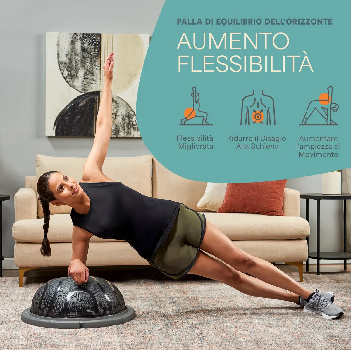 LifePro Palla da stabilità 200 kg Antiscivolo per Allenamenti Equilibrio