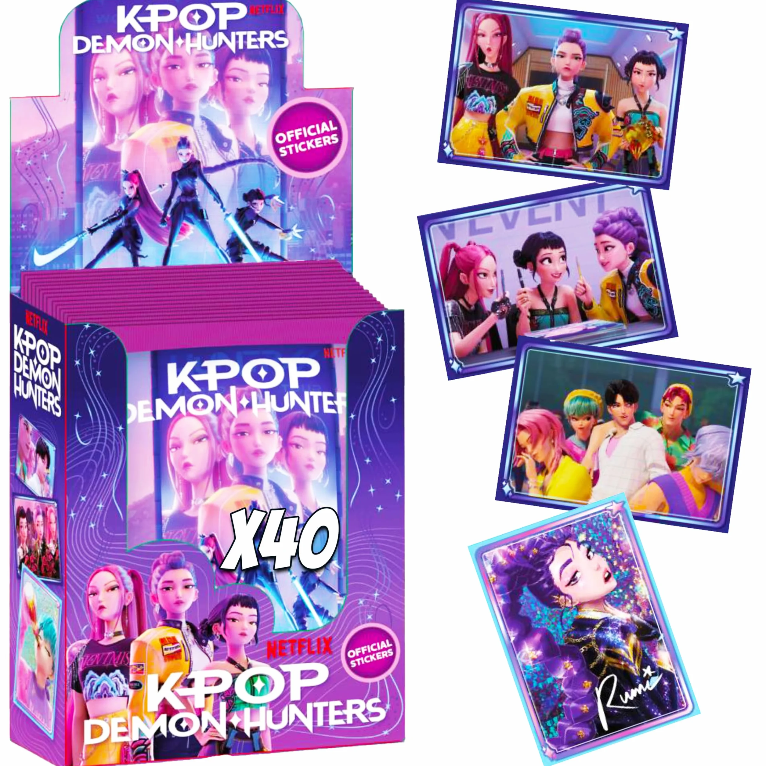 KPop Demon Hunters 40 Bustine di Figurine, Offical Stickers Netflix