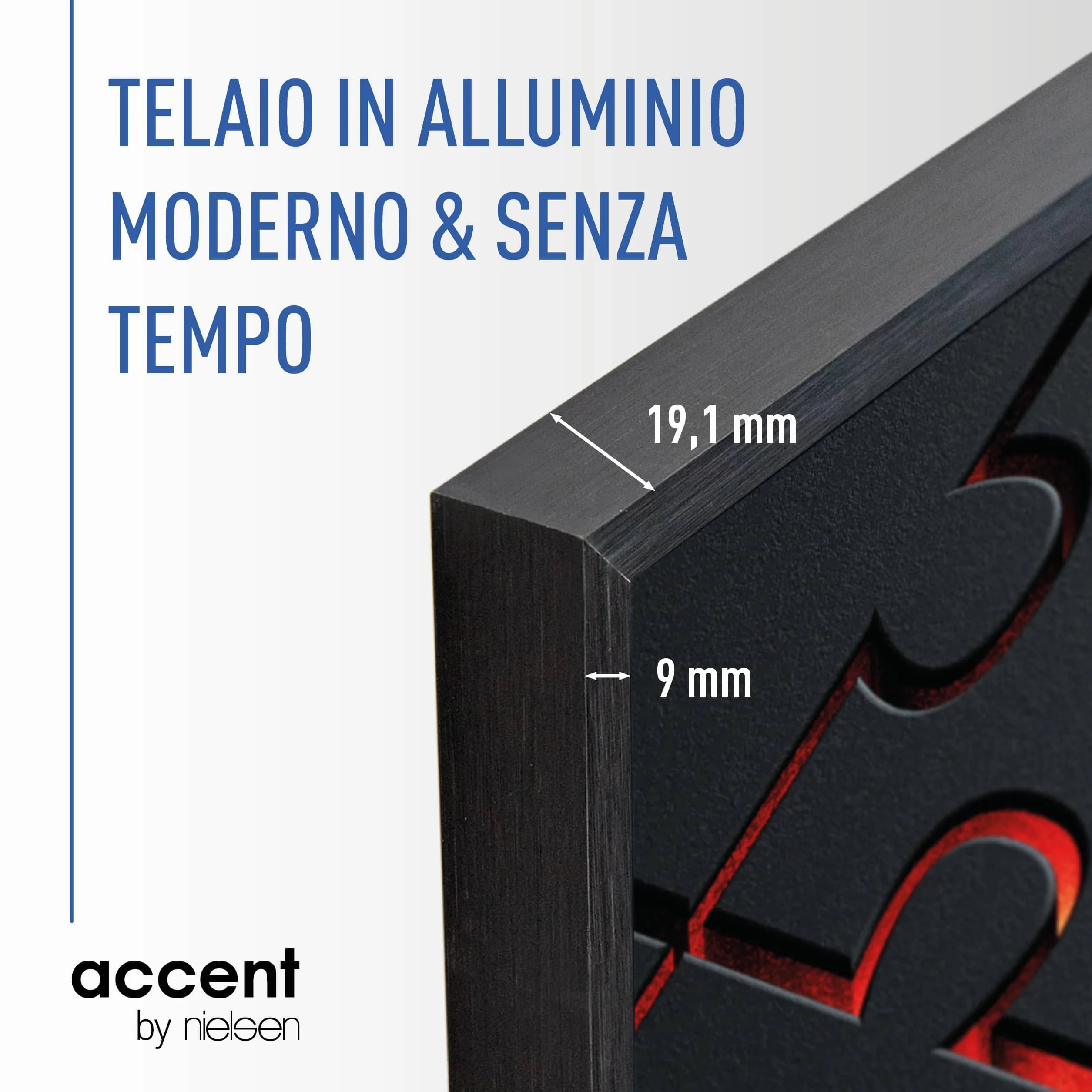 accent by nielsen cornici per puzzle, 50 x 70 cm, alluminio, Estructura Negro Mate, cornice per posterin formato verticale e orizzontale, vetro sintetico, Puzzle