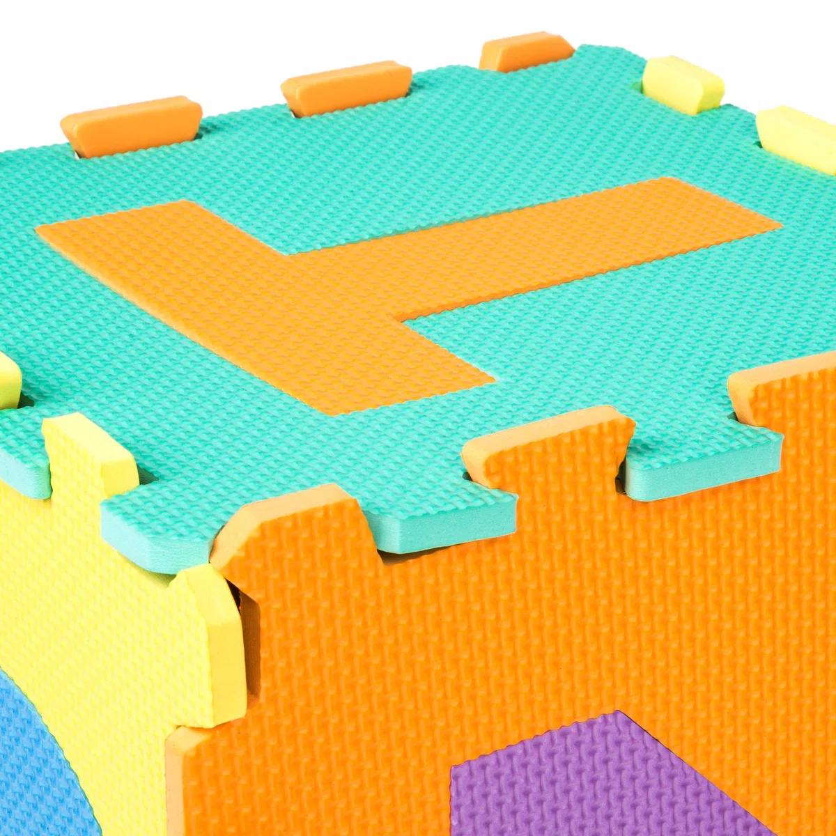 Tectake Tappeto Gioco Bambini Puzzle 189x189x1cm 86 pezzi Lettere e Numeri Gomma EVA Giochi Montessori