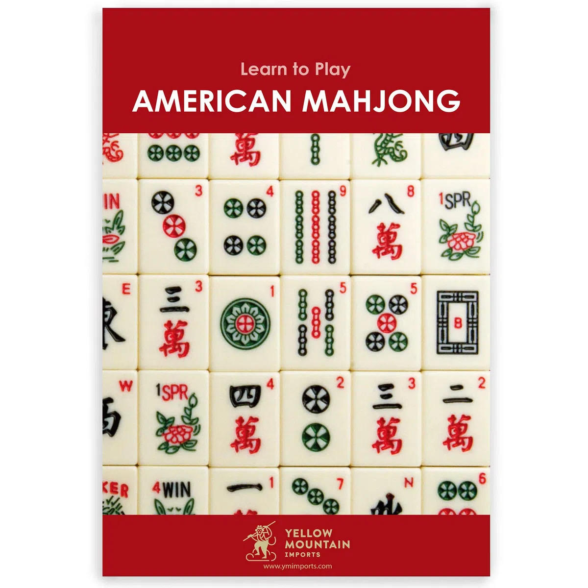 Yellow Mountain Imports Set di Mahjong Americano Il Classico 166 Tessere Custodia in Impiallacciatura di Palissandro Vintage