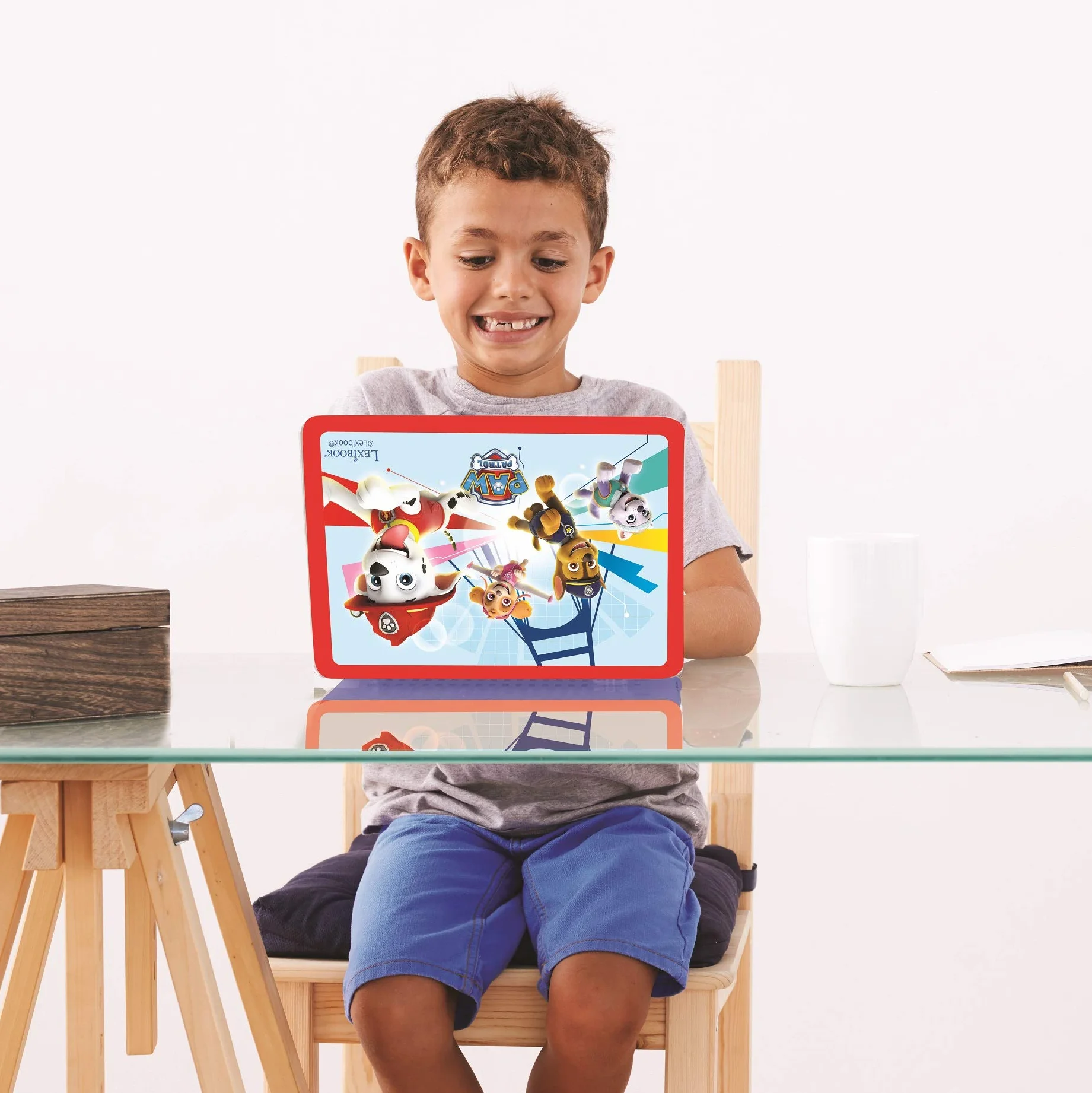 Lexibook, Paw Patrol JC598PAZi3 - Computer Portatile educativo e bilingue Tedesco/Inglese, Giocattolo per Bambini (Ragazzi e Ragazze), 124 attività, impara Giochi e Musica, Rosso/Blu