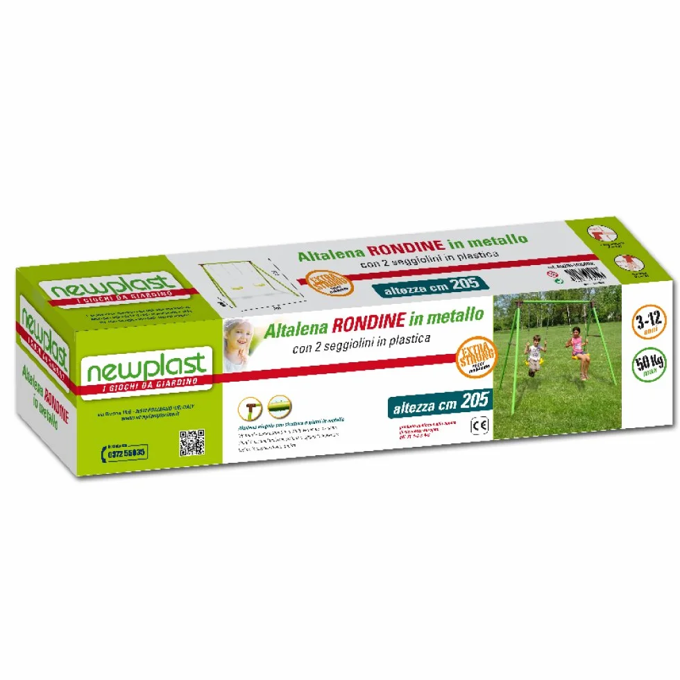 AG200-10250DX - Altalena Doppia in Metallo Rondine