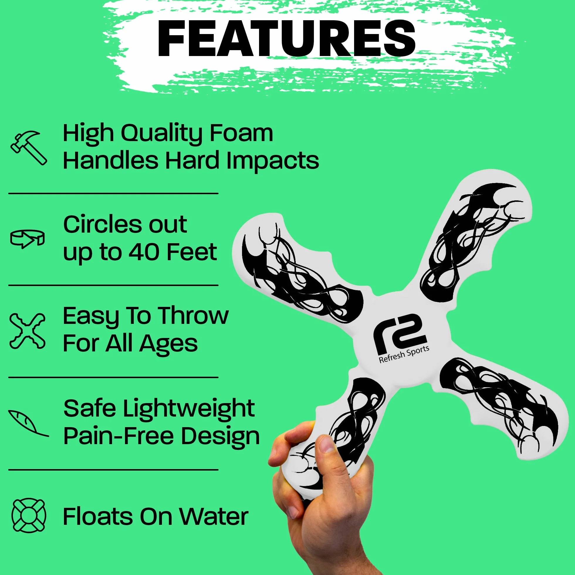 Boomerang for Kids – It Really Does Fly Back – Divertente e facile da usare, giocattolo regalo per ragazzi e ragazze – Il design in schiuma morbida permette un gioco sicuro e ottima idea regalo per