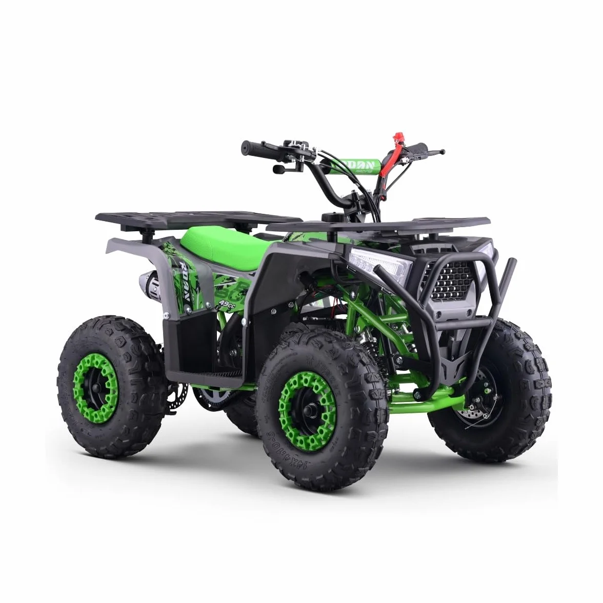 Mini Quad I-Bull Benzina 49cc, Tipo ATV per bambini, Verde, (Miscela di benzina) bambini dai 4 ai 10 anni