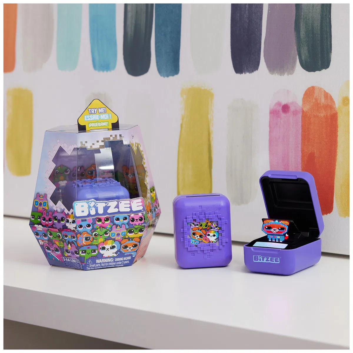 Bitzee Viola Cucciolo Digitale Interattivo Animale Elettronico Virtuale 15 Personaggi Collezionabili Giochi Bambini 5+