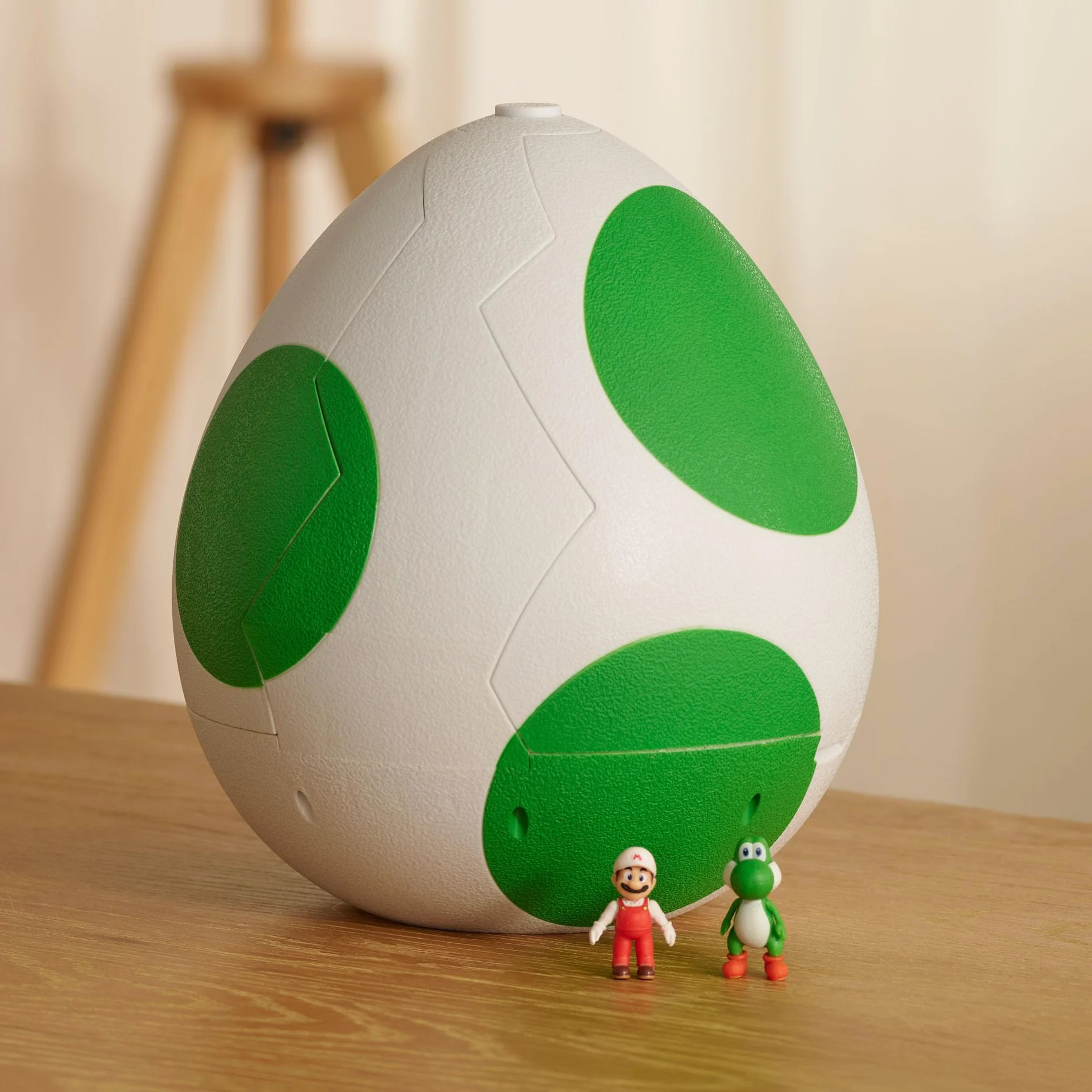 Playset Uovo di Yoshi del film Super Mario Galaxy, 23 cm, con personaggi d'azione da 3,8 cm, con licenza ufficiale Jakks Pacific, include mini figure esclusive, playset, età 3+