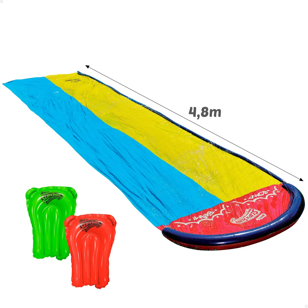 COLORBABY Slip 'N Slide Pista Scorrevole Acqua 4,8 m con 2 Tavole da Surf Giochi Acqua Esterni