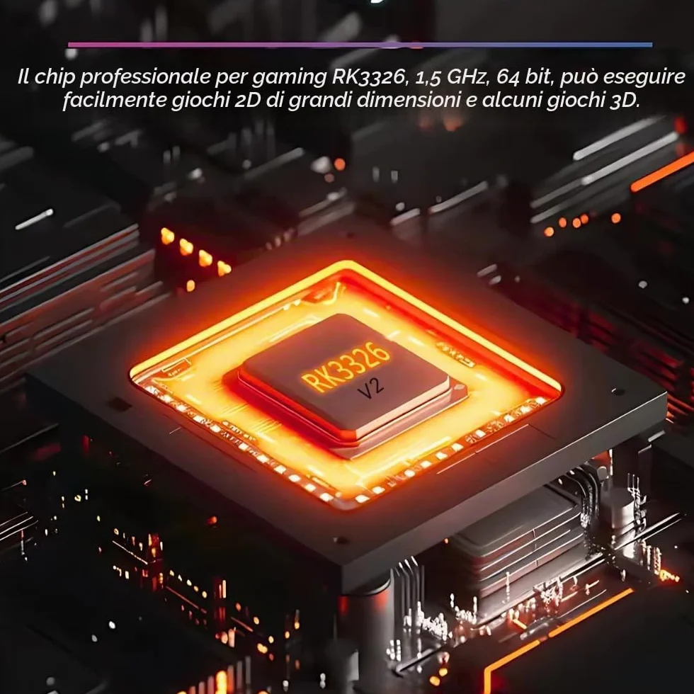 By L.T Console di gioco portatile +15.000 giochi - schermo Full HD ad alta risoluzione, memoria espandibile da 128 GB, licenza Linux 2.0, wifi, multiplayer + 4 trigger posteriori R1/L1 R2/L2, presa +