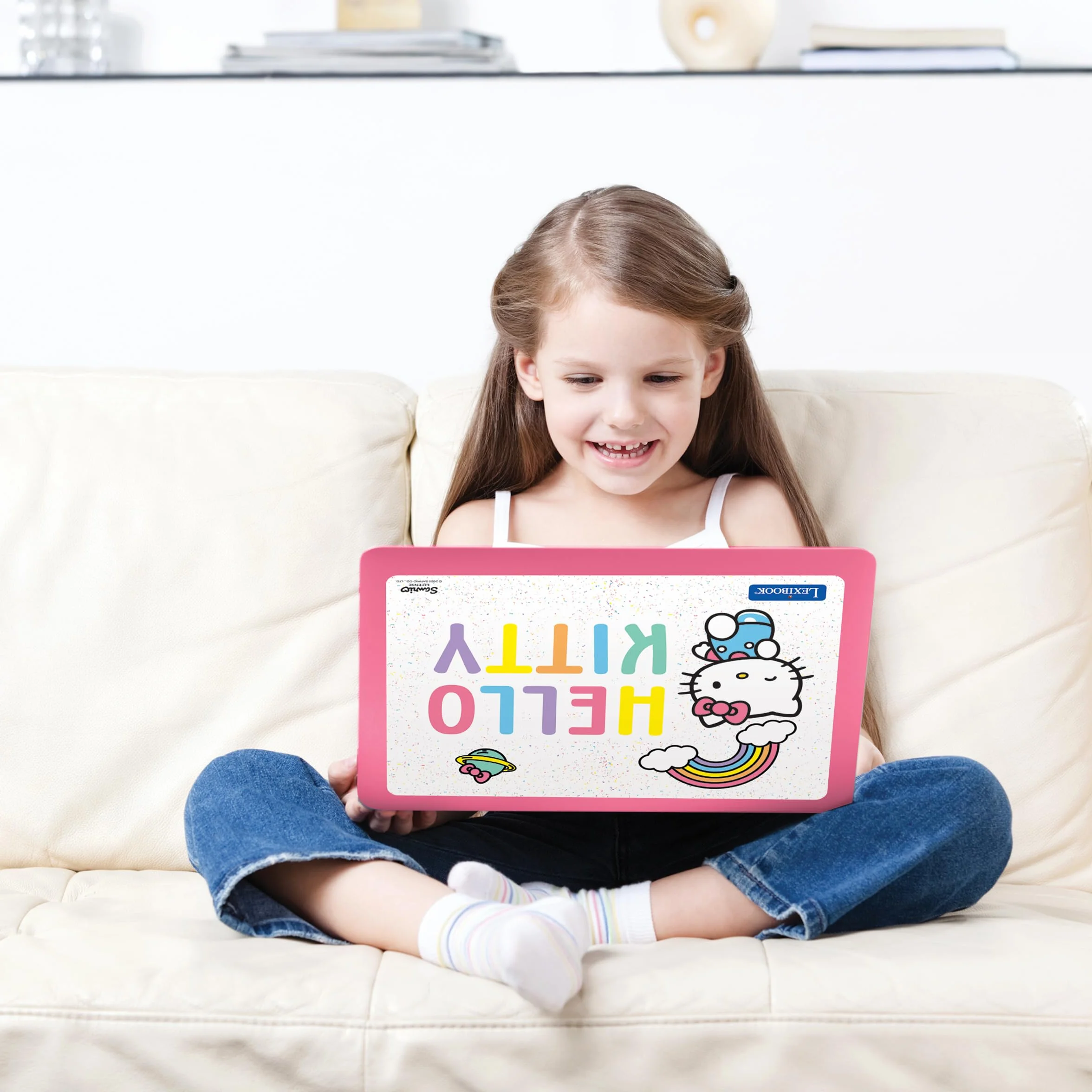 Lexibook, Hello Kitty, Laptop Educativo Bilingue Inglese/Italiano, 164 attività: Lingua, Scrittura, Matematica, Logica, Musica e Giochi, per Bambini e Bambine, JC598HKi5