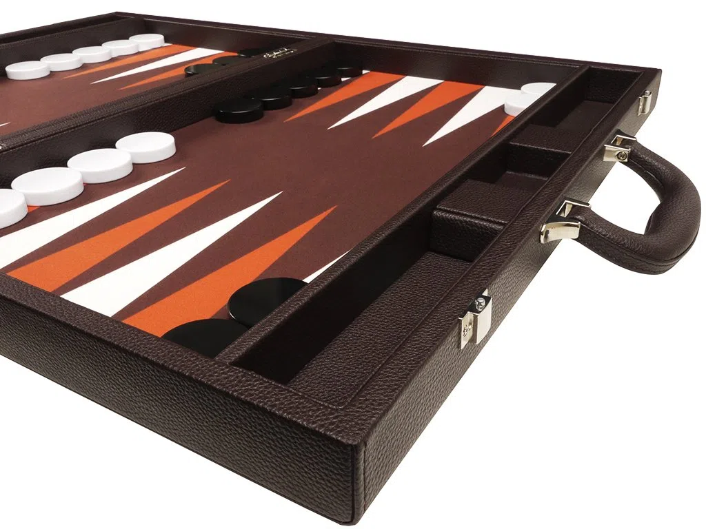 Set di Backgammon Premium da 48 x 64 cm - marrone scuro
