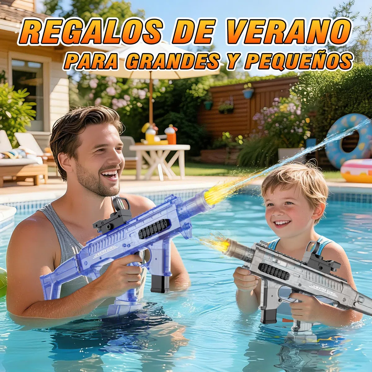 Pristar Pistola ad Acqua Elettrica 730 ml per Adulti e Bambini - Automatica Potente a Lunga Gittata 8-10 metri per Battaglie d'Acqua in Piscina, Spiaggia e Giardino