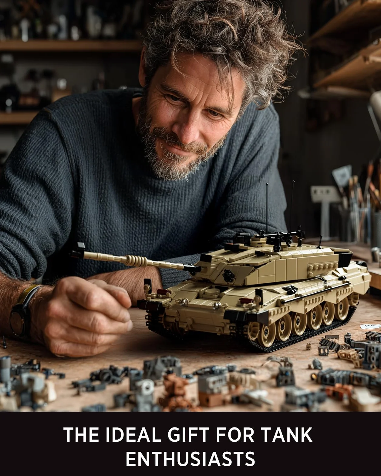 Nifeliz Challenger 2 Carro Armato da Combattimento Kit di Costruzione, Militare modello da collezione per adulti, Regalo per gli appassionati di militari Uomo e Donna (1761 pezzi, NF10344)