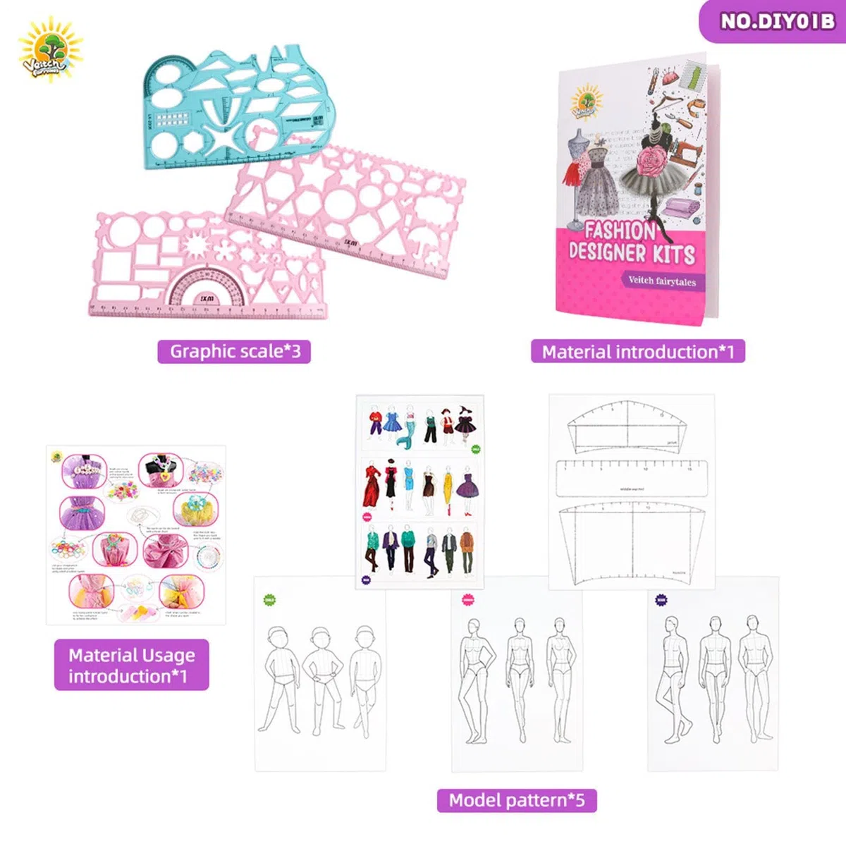 Fashion Studio Kit per ragazze, kit di e mestieri, studio di creativo con 2 manichini per ragazze 6 anni in su, Halloween, festa dei bambini, compleanno, Ringraziamento, Natale