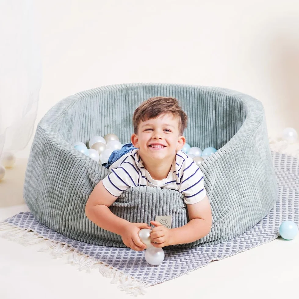MISIOO Bagno di palline per bambini, 90 x 30 cm, con 300 palline, materiale premium, fodera rimovibile, lavabile a mano a 30 gradi, perfetto per bambini da 1 a 3 anni, bagno di palline, divertimento