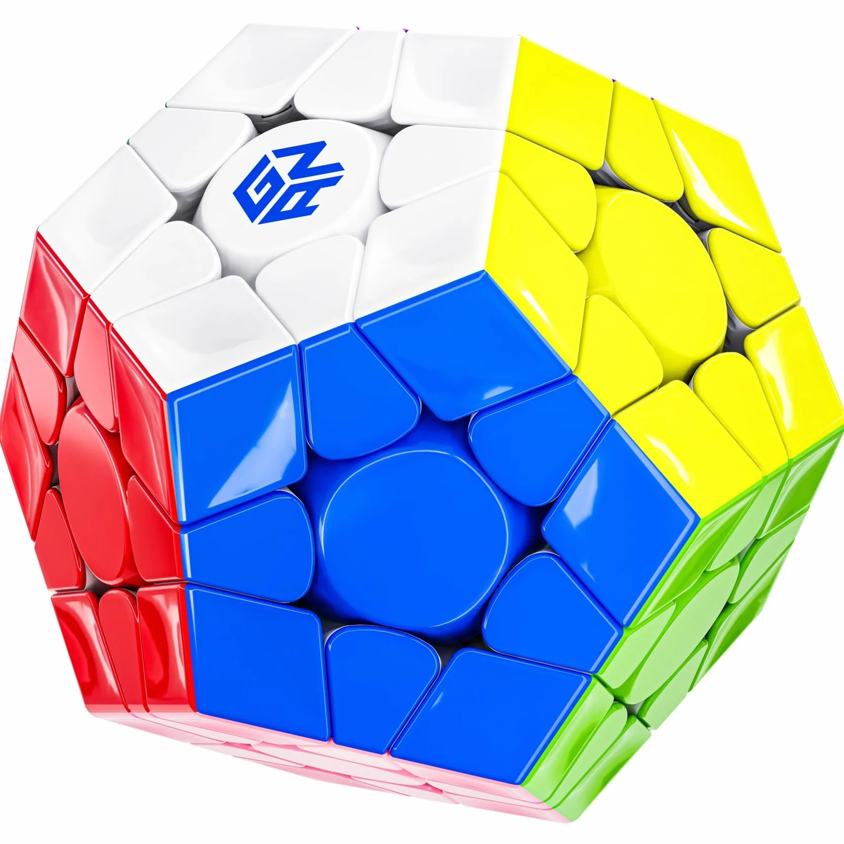 Bukefuno Megaminx MagLev UV V2 Speed Magic Cube Puzzle 120 magneti Megaminx Pentagonal Speed Cube magnetico senza adesivo rivestimento UV Base nera