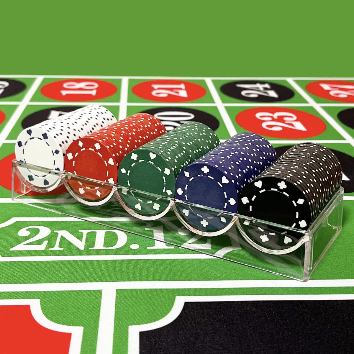 SEETOOOGAMES Acrilico Trasparente Poker Chip Rack