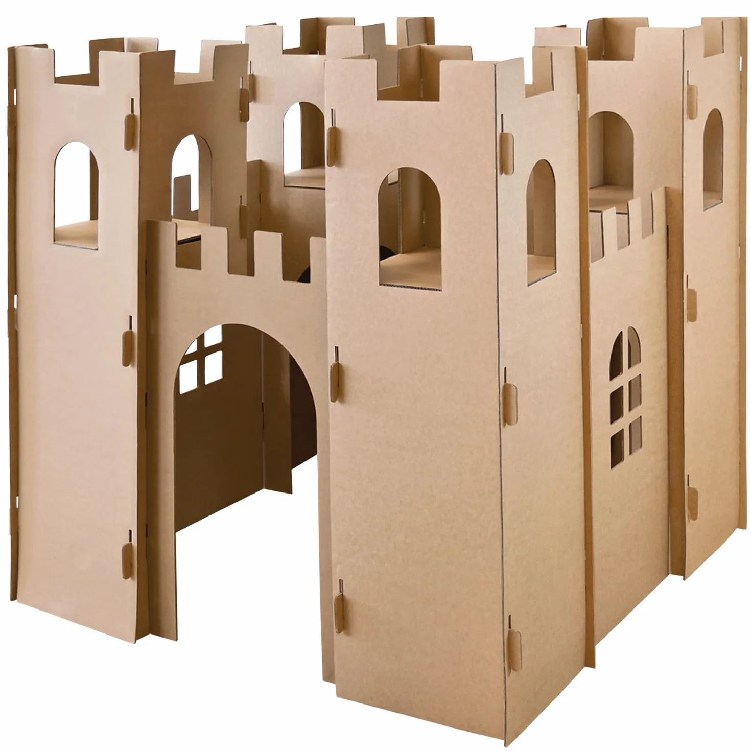 Kingpower Casetta per Bambini Castello del Cavaliere Gioca Castello Artigianato Scatola Castello Casa di Cartone, Modello:Il Castello dei Cavalieri 01