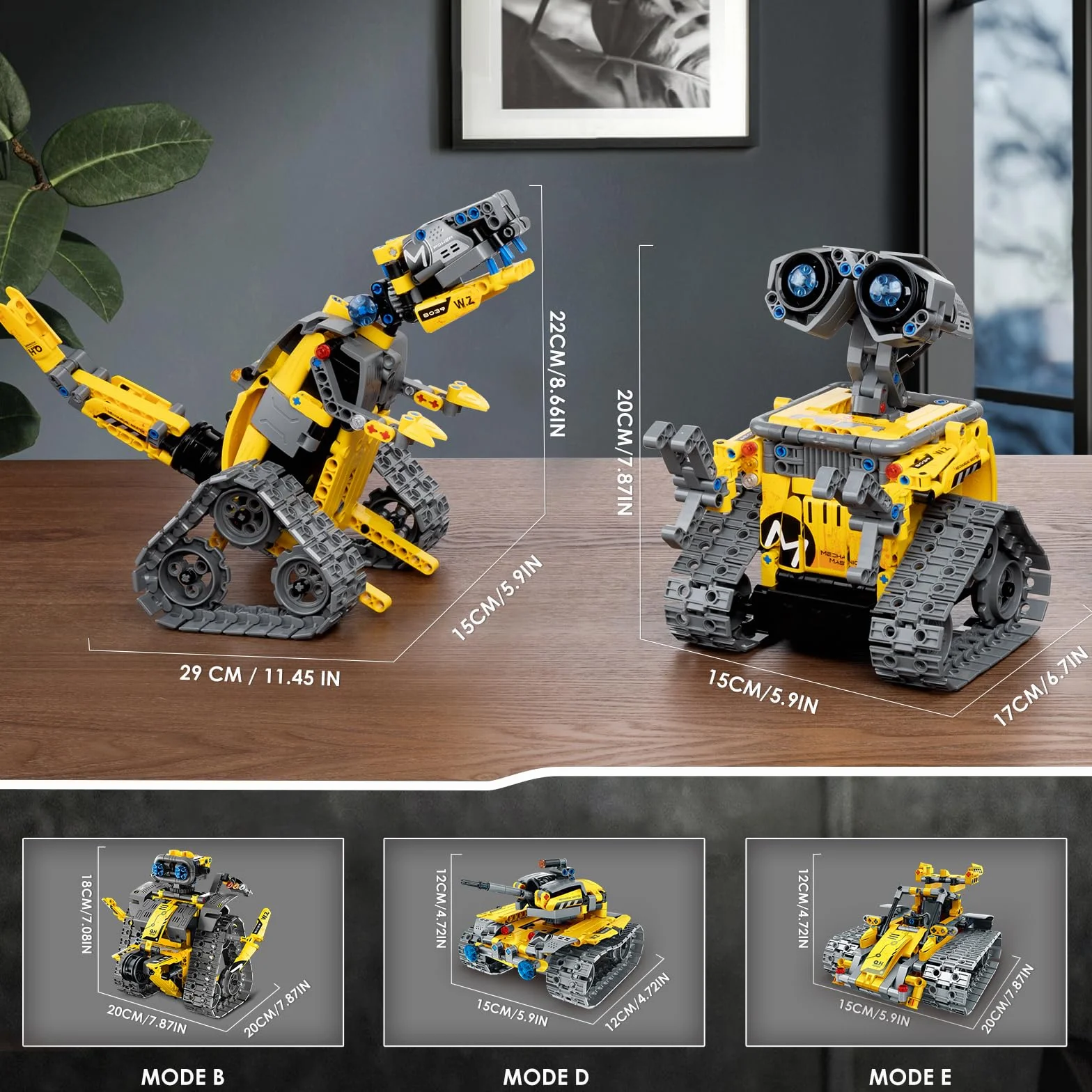 Sillbird 5-in-1 Kit di costruzione di robot con telecomando Regali STEM per ragazzi di età compresa tra 8 e 13 anni, Coding Giocattoli robotici per bambini Compleanno（488 pezzi）