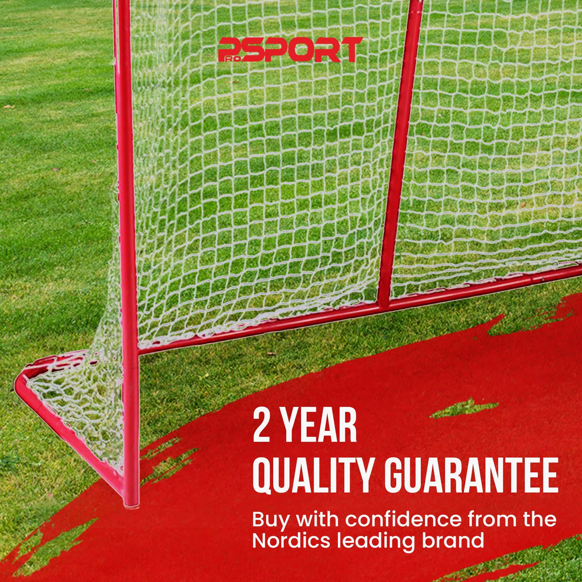 Nordic ProStore Prosport Porta da Street Hockey 160 x 115 x 58 cm Rosso - Adatta anche per Hockey Ghiaccio, Floorball e Giochi da Giardino – Porta per Bambini 14+ anni e Adulti
