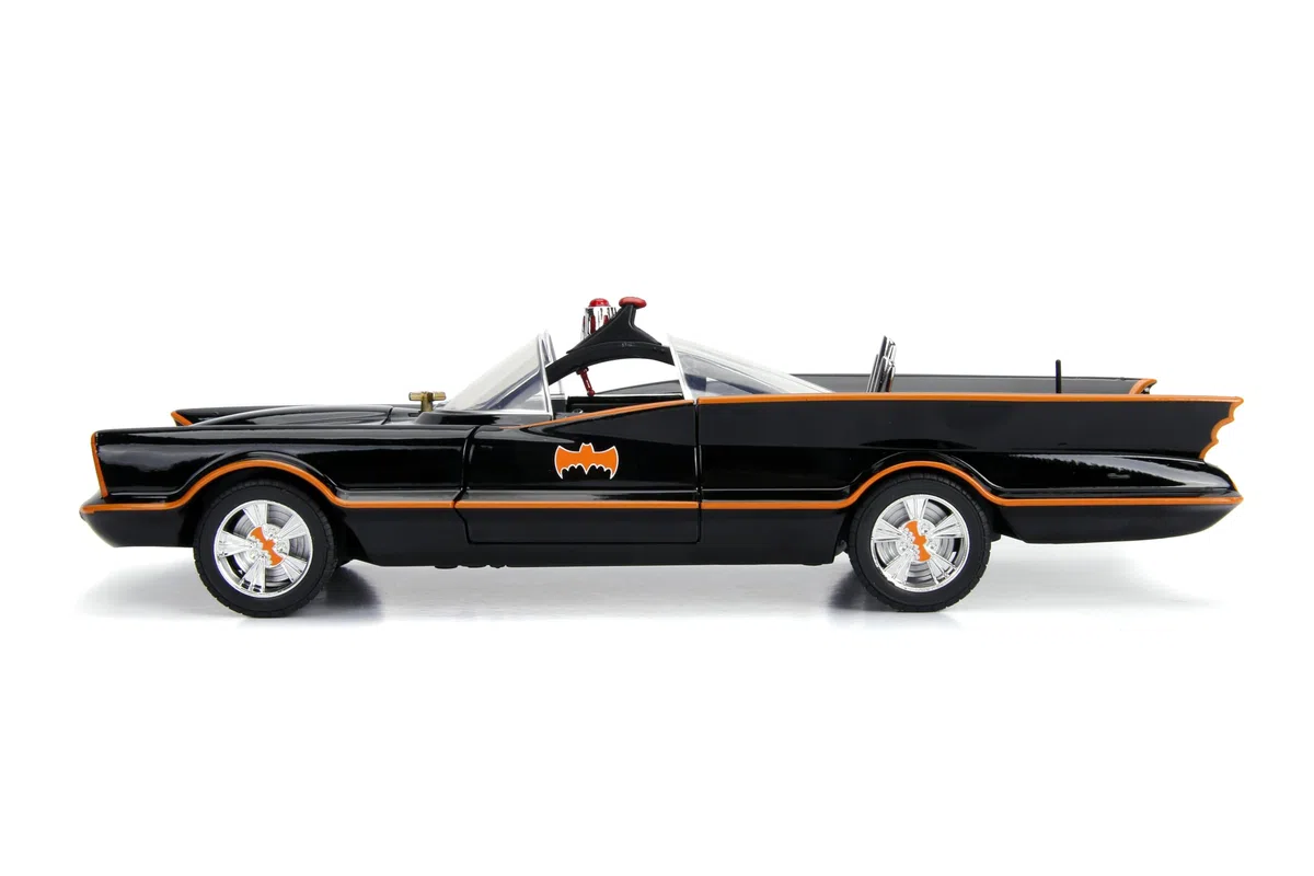 Jada- Batman The Classic TV Series Batmobile Veicolo Collezione e Figure pressofuse, Colore Nero, 1:18, 98625