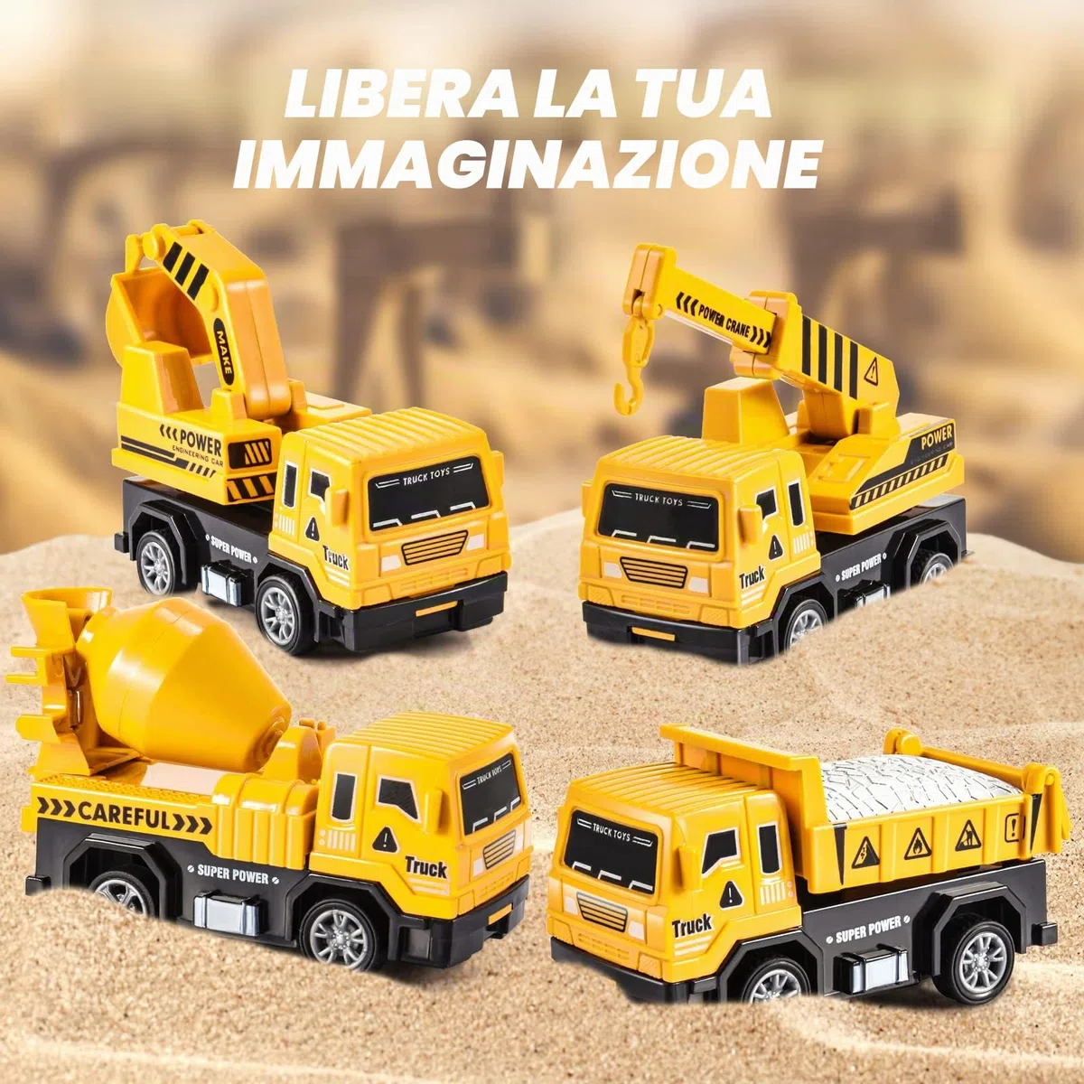 EUCOCO Camion Giocattolo Bambino 1-6 Anni Macchinine Regalo Compleanno