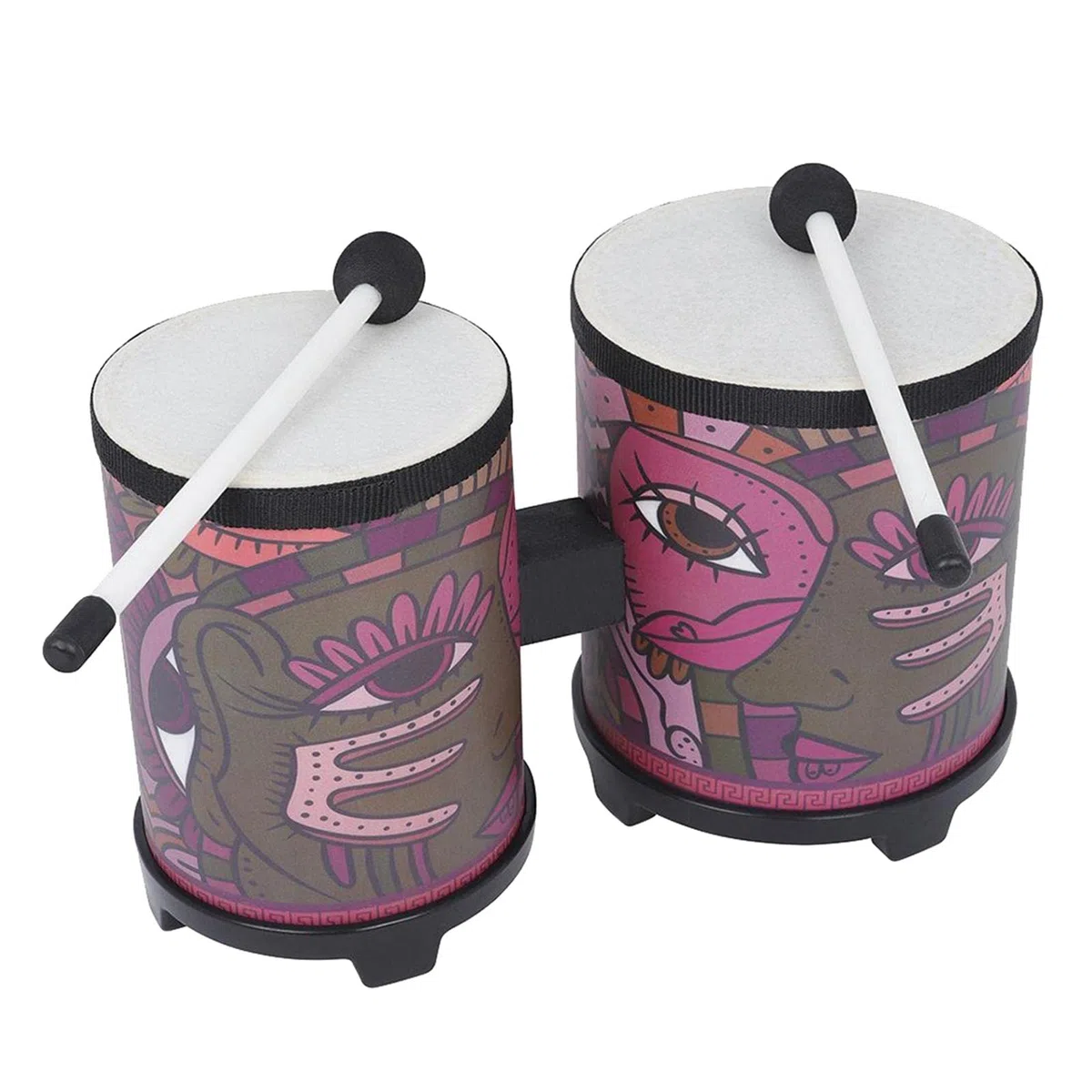 LOVIVER Batteria Batteria Congas da 4” E 5” per Bambini Adulti Principianti