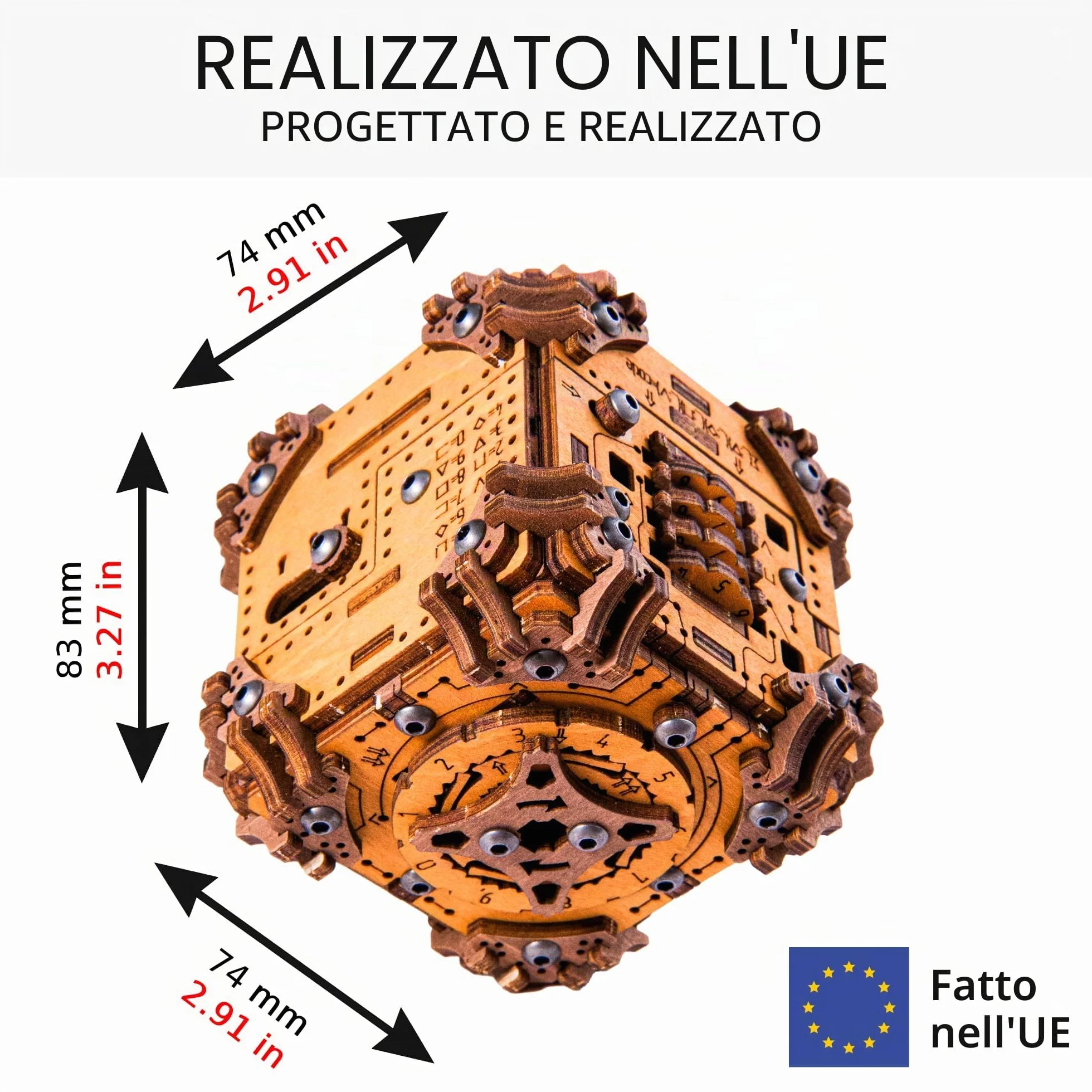 Modello 3D in Legno - Escape Puzzle Box - Tesseract's Secret