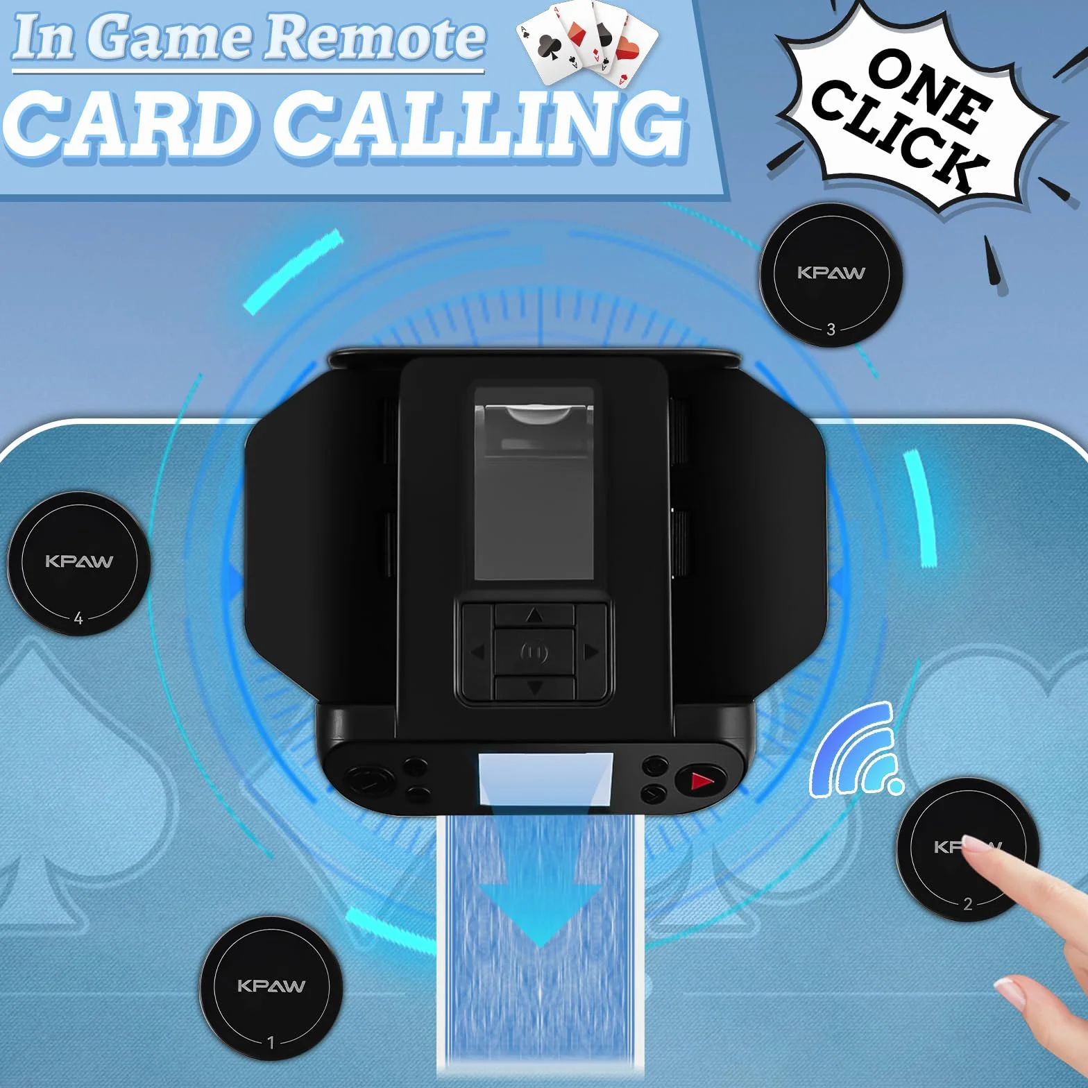 Pipihome Mescolatore Carte da Gioco, 2 in 1 Distributore Carte da Gioco Elettronico di Carte da Poker, Mischia Carte Automatico per Uno, Blackjack, Poker, Burraco, Card Shuffler per Texas Hold'em