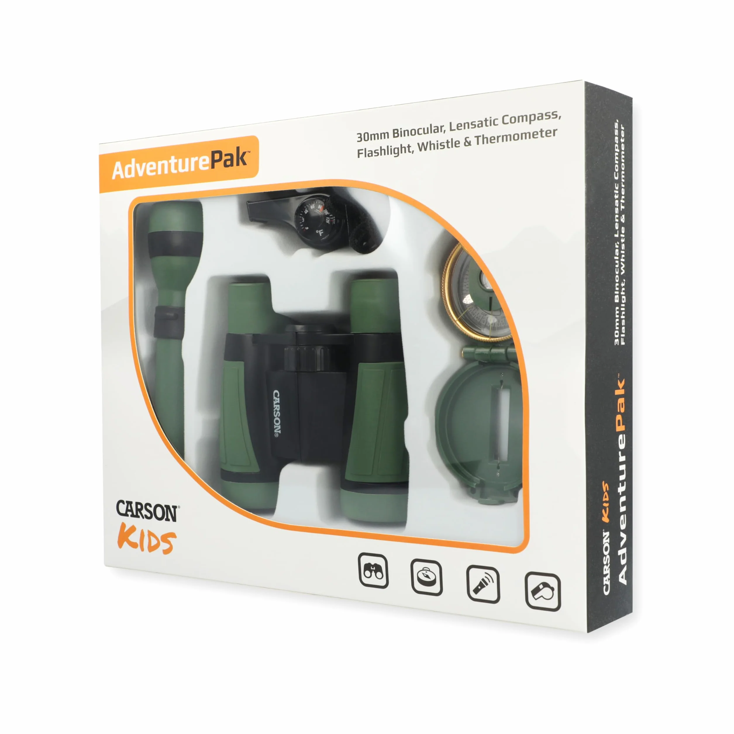 Carson Kit di Sopravvivenza per Bambini AdventurePak Kit da Campeggio, con Binoculari, Bussola per Bambini e Torce Elettriche , Design Compatto e Sicuro (HU-401)
