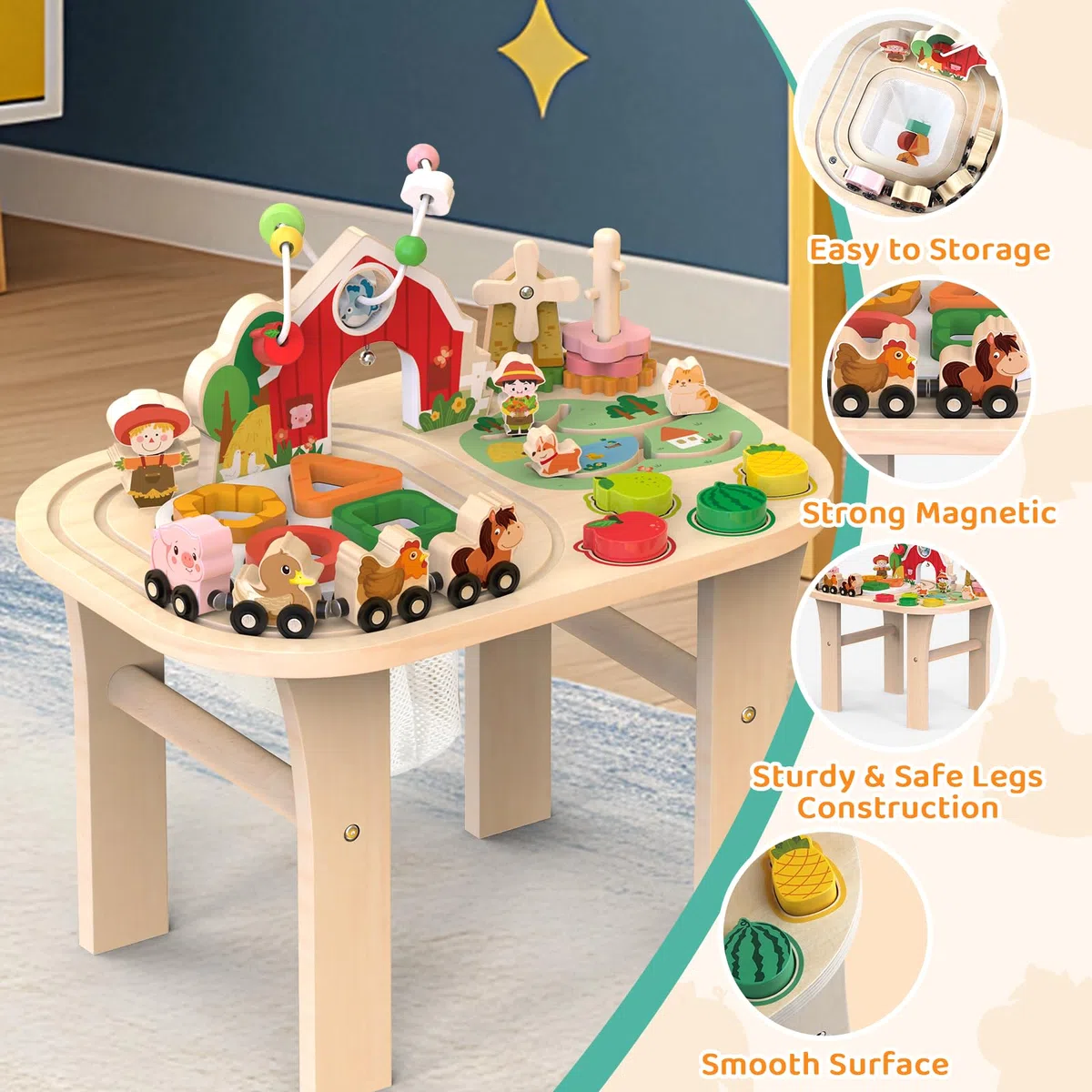 Zestaw Montessori Drewniane Uovo Dinozaura Bęben Obrotowy Pudełko Trwałości Gra Sortowania Puzzle Prezent Edukacyjny 6+ Miesięcy 1 2 3 Lata Naturalny