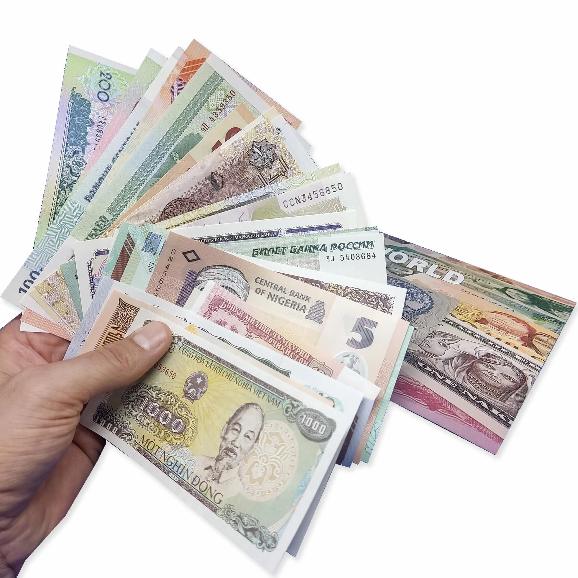 IMPACTO COLECCIONABLES | Collezione di 50 Banconote Autentiche del Mondo – Senza Duplicati, Fuori Corso e provenienti da Diversi Paesi | Ideale per Collezionisti, Include Certificato di Autenticità