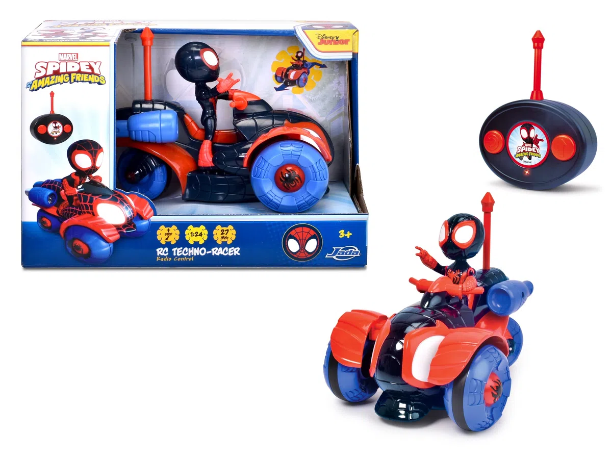 VEHICULO RADIO CONTROL MILES MORALES SPIDEY SPIDERMAN MARVEL 1:24