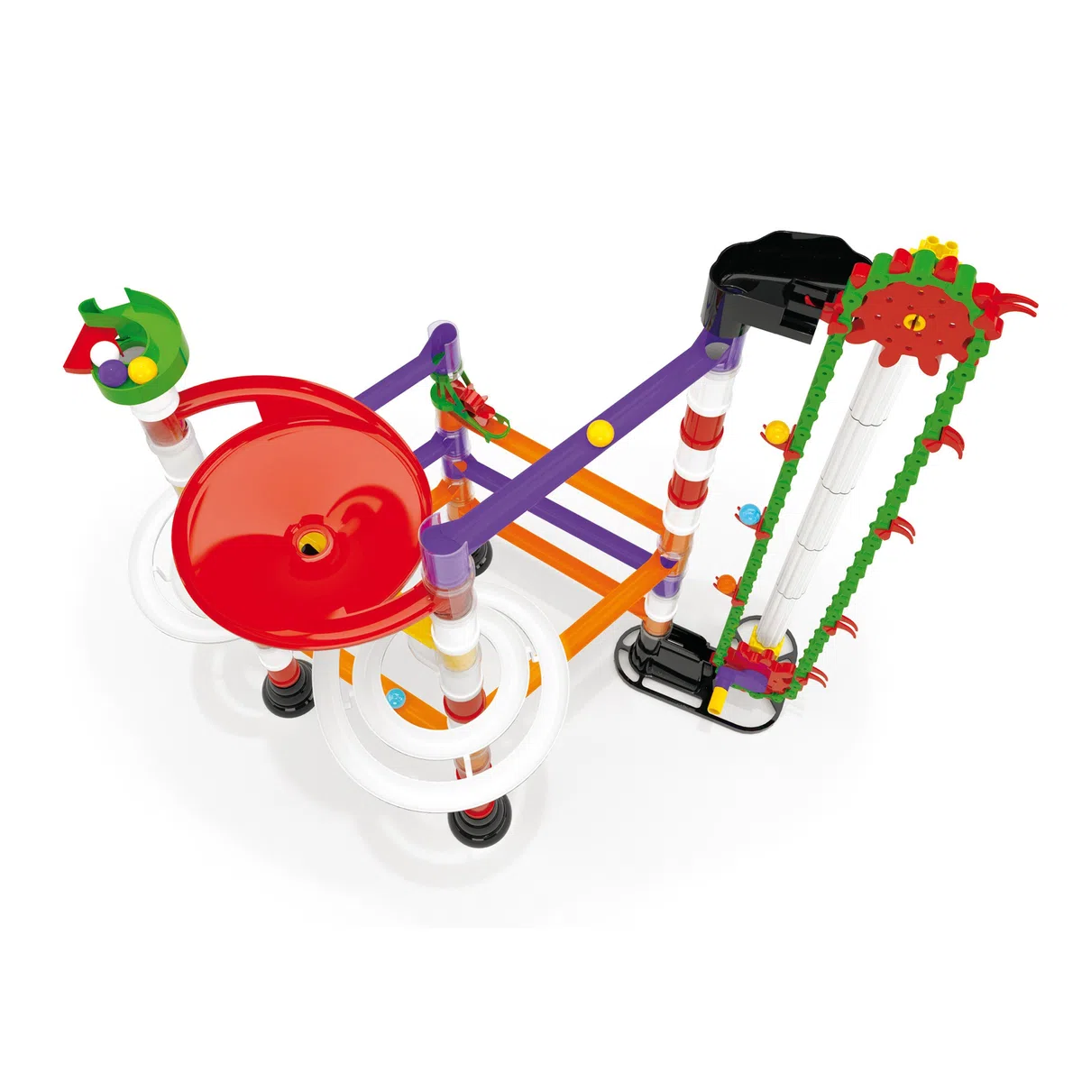 Quercetti Migoga Elevator, Pista Biglie per Bambini 150 Pezzi con Ascensore, Giochi Bambino 5 Anni in Su, Giochi Creativi, Costruzioni per Bambini, Giochi Educativi, Made in Italy