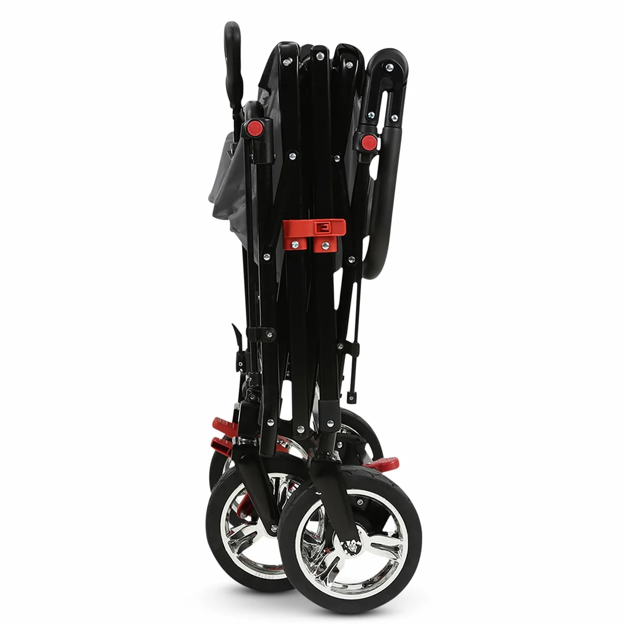 FUXLIFE Carrello Pieghevole - Compact - FX-CT700 Grigio • Bollerwagen richiudibile per città e viaggi • Salvaspazio con tettuccio parasole • Portata 75 kg