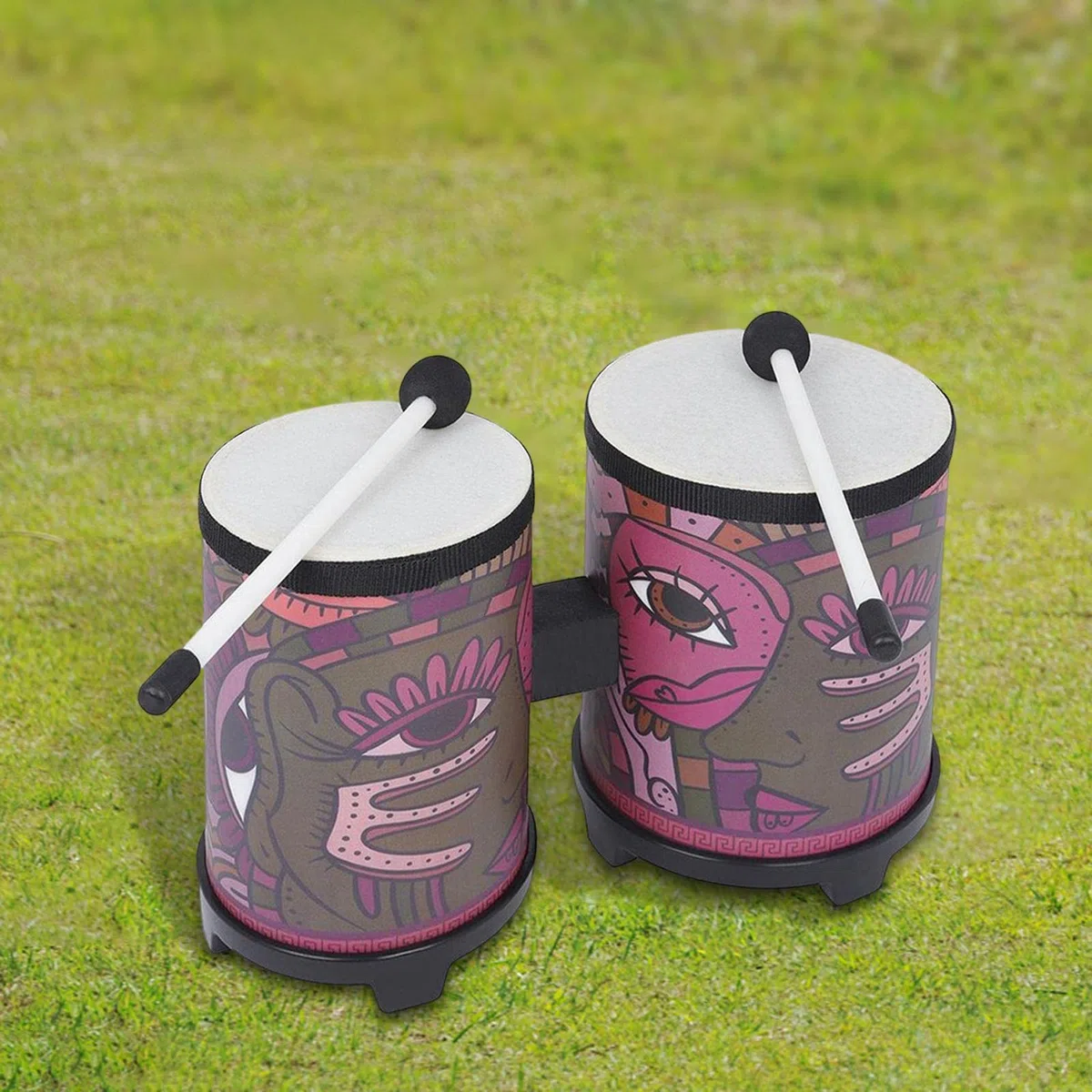 LOVIVER Batteria Batteria Congas da 4” E 5” per Bambini Adulti Principianti
