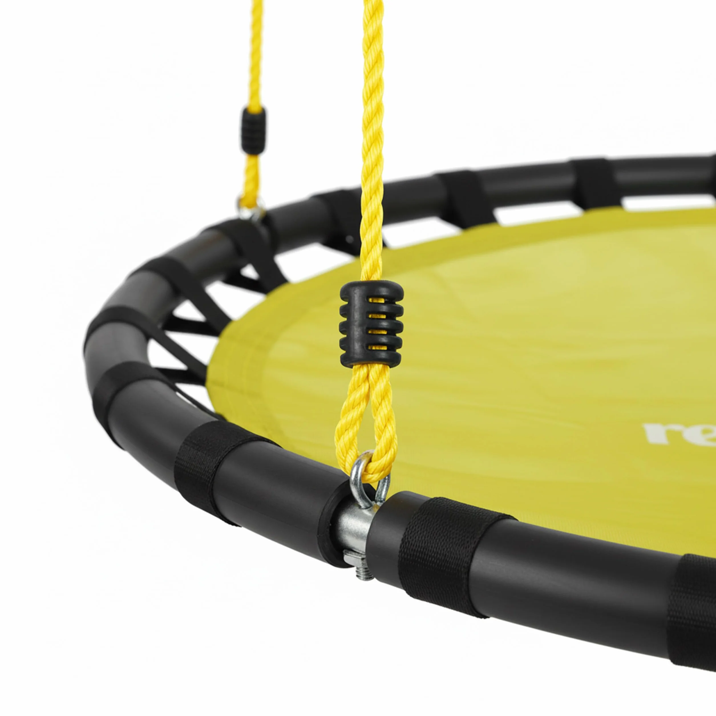 Relaxdays Altalena da Giardino a Nido, per Bambini e Adulti, Regolabile, Ø 120 cm, Portata Max. 100 kg, Gialla