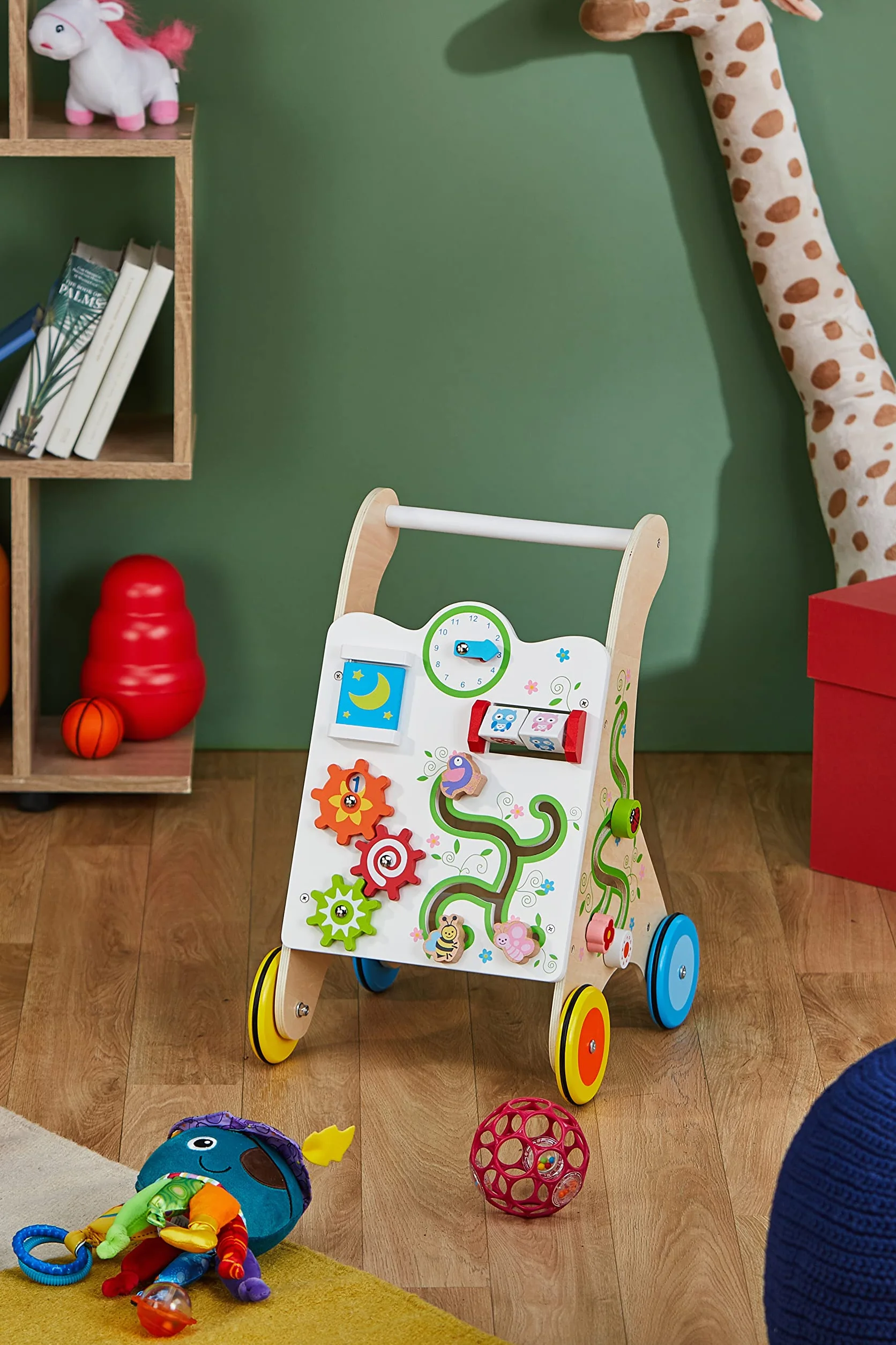 Small Foot Company Carrello Primi Passi in Legno Stabile, 10745