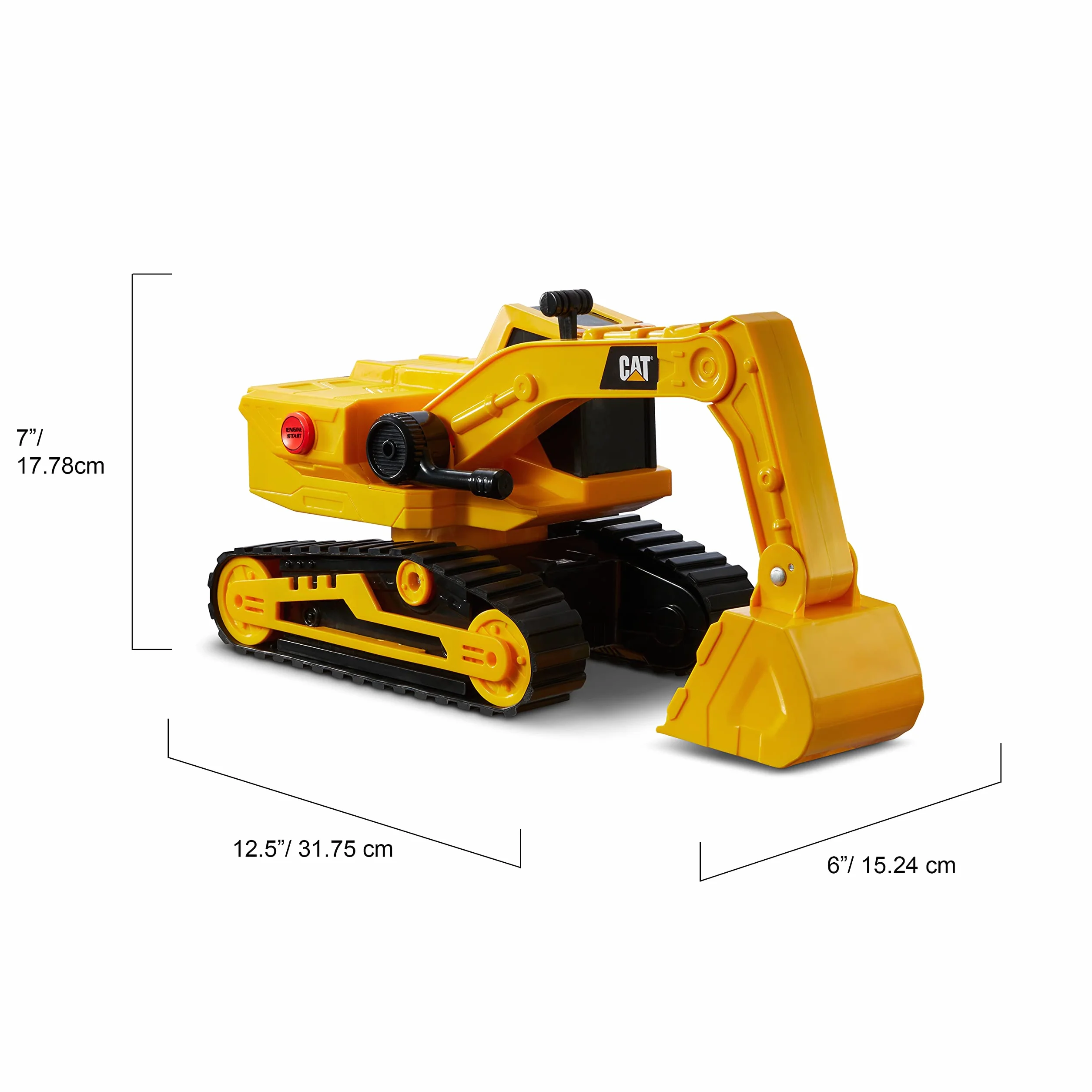 CatToysOfficial | Escavatore Giocattolo Power Haulers CAT Construction da 29,2 cm | Ruspa Giocattolo per Bambini con Luci e Suoni Realistici, Tecnologia Motion Drive | Giochi Bambini 3 Anni in Su
