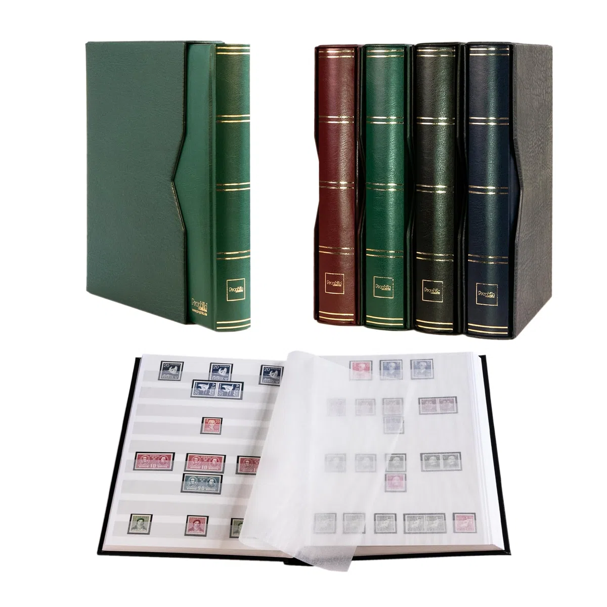 Prophila Leuchtturm classificatori 60 pagina bianco con cofanetto verde