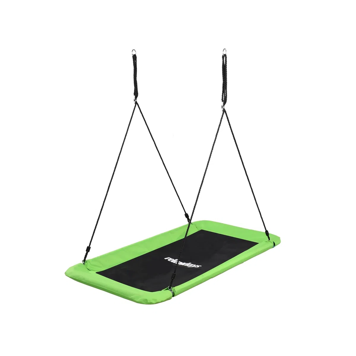 Relaxdays Altalena Nido Rettangolare per Bambini e Adulti, 150 kg, 150x80x165 cm, Verde
