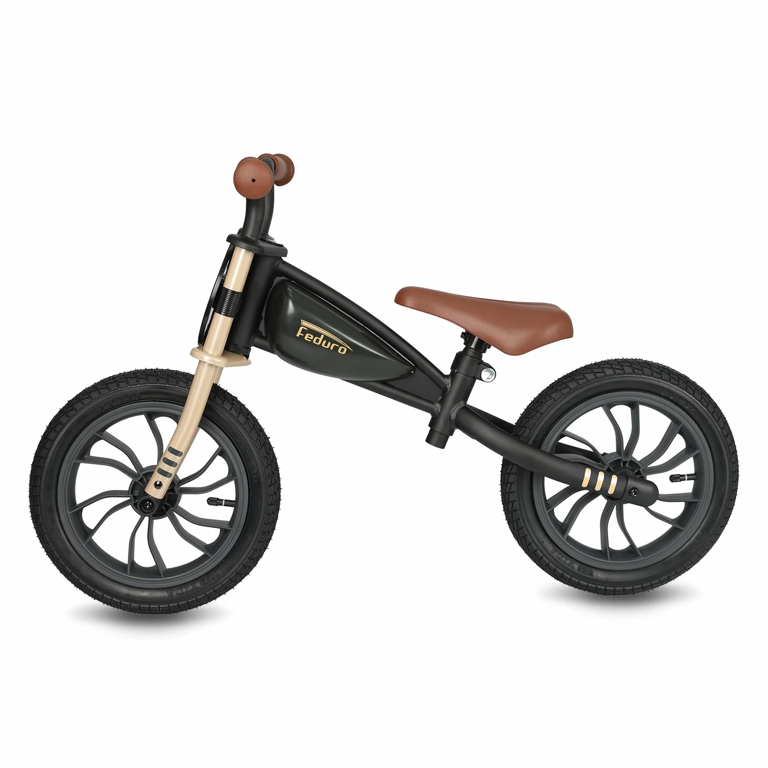 QPLAY Balance Bike Feduro Bicicletta senza pedali per bambini da 3 a 6 anni, bici d'equilibrio con sella regolabile in altezza, ruote da 12 pollici a camera d'aria all terrain, fino 30 kg