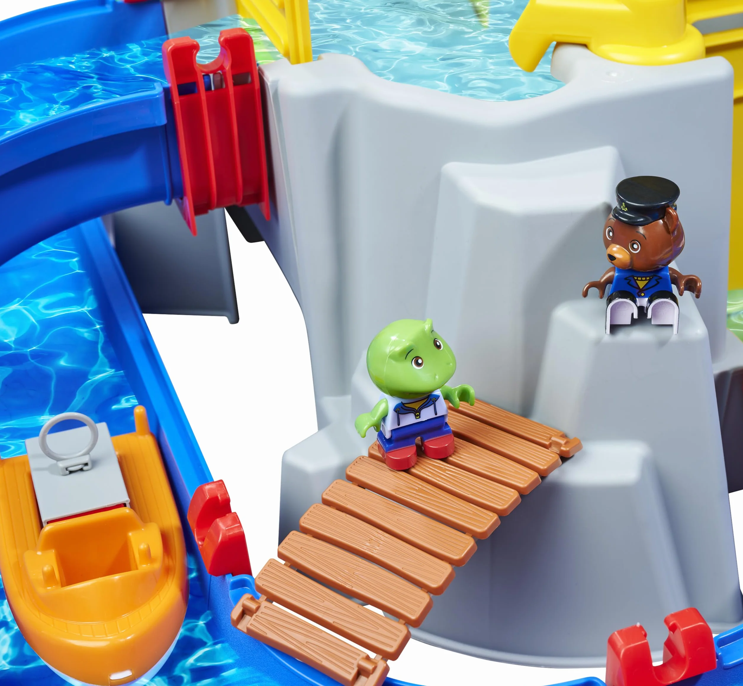AquaPlay - MountainLake, 8700001542, +3 Anni, 69 Pezzi, Personaggi di Nils e Bo Inclusi, Due Barche