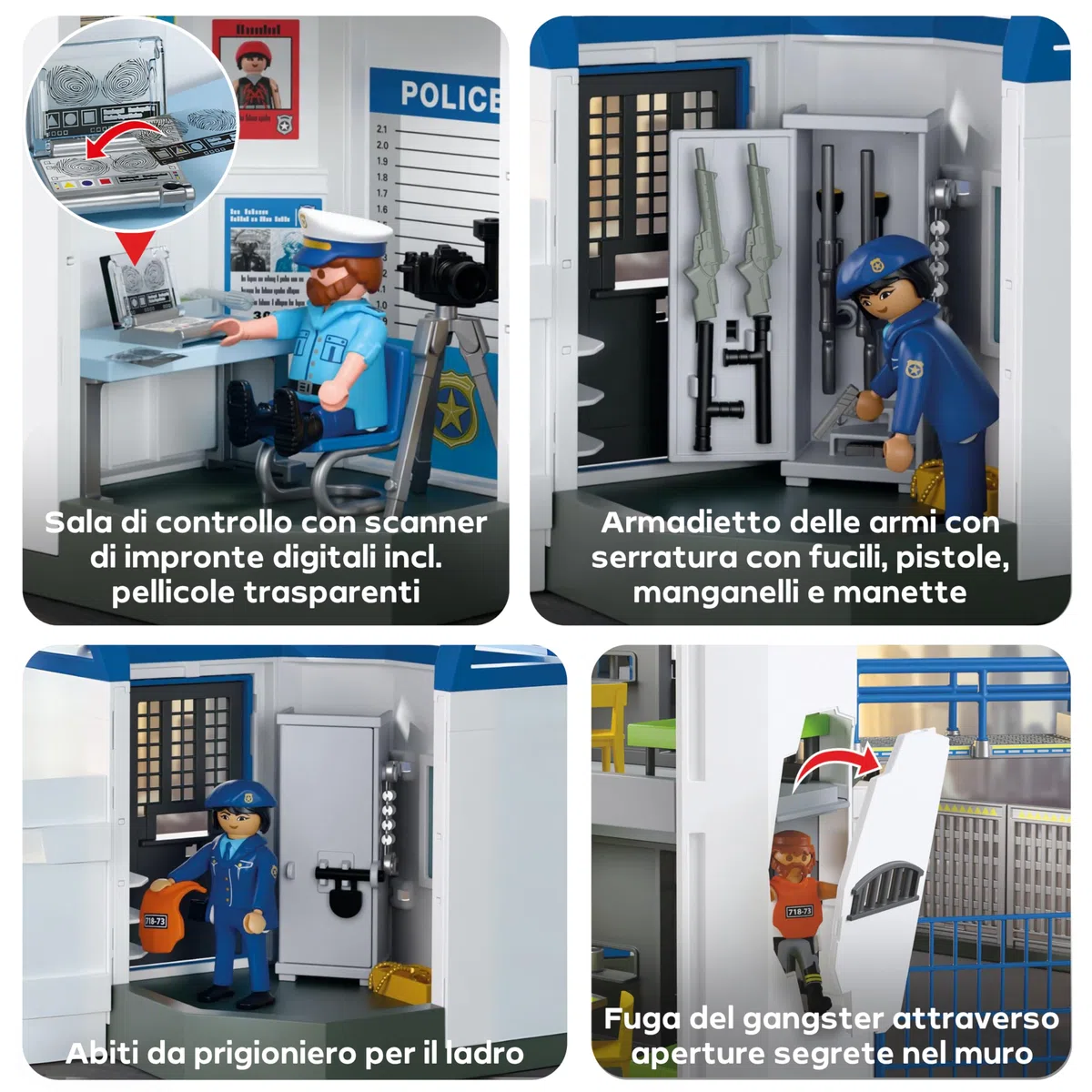 PLAYMOBIL Police Command Center Set da gioco con statuine
