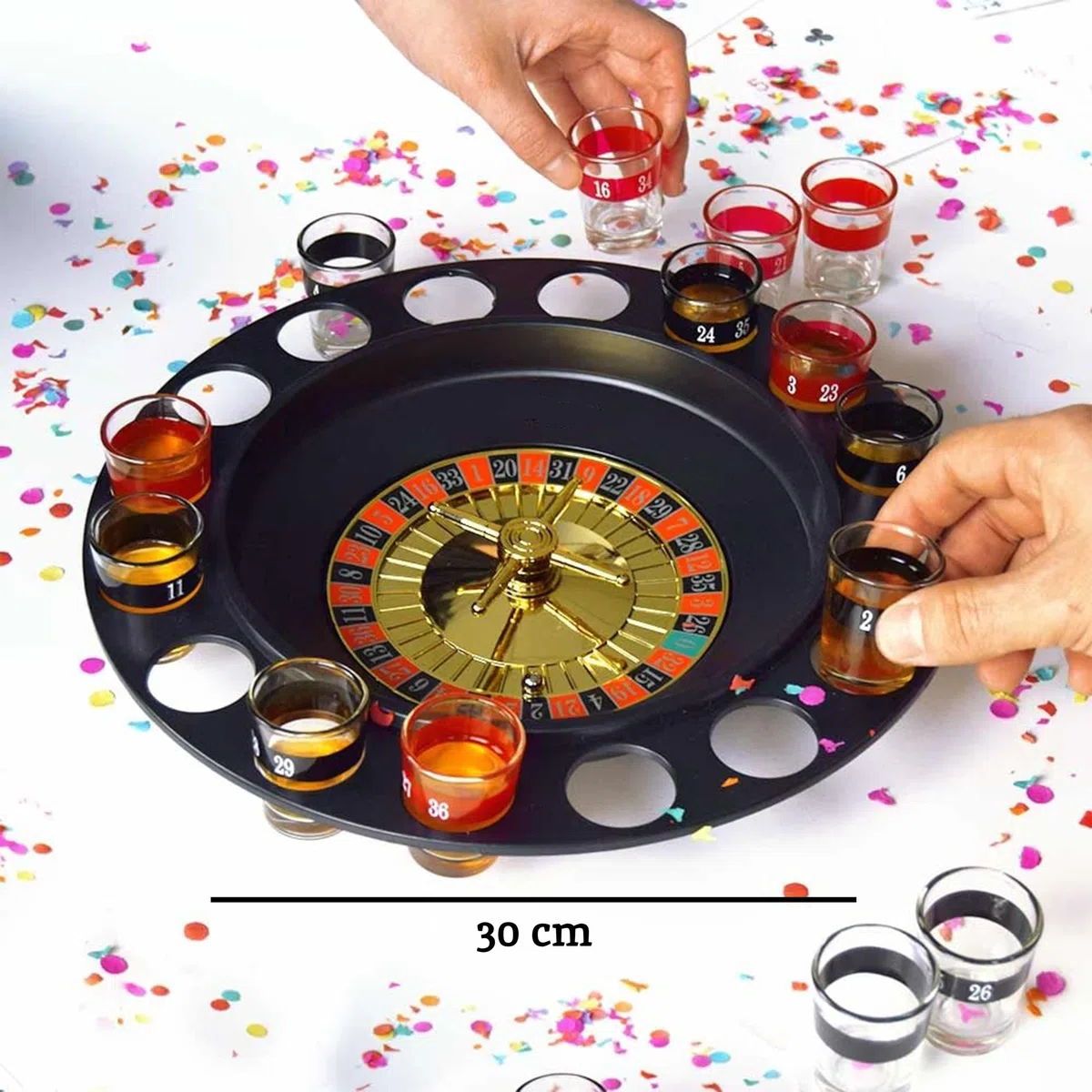 PREMIER Housewares 1404607 Roulette, Gioco da Bere, 16 Bicchierini