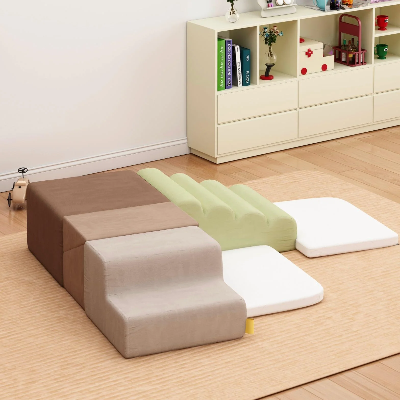 BanaSuper Blocchi di Schiuma per Bambini, Morbidi XXL, Certificati EN71, Giocattolo Montessori, Custodia Lavabile, Set di Gioco Morbido