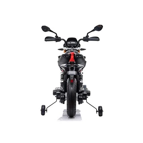 Aprilia Dorsoduro 12V Moto Elettrica per Bambini 2 Motori 45W LED EVA Sedile Pelle 3-6 Anni