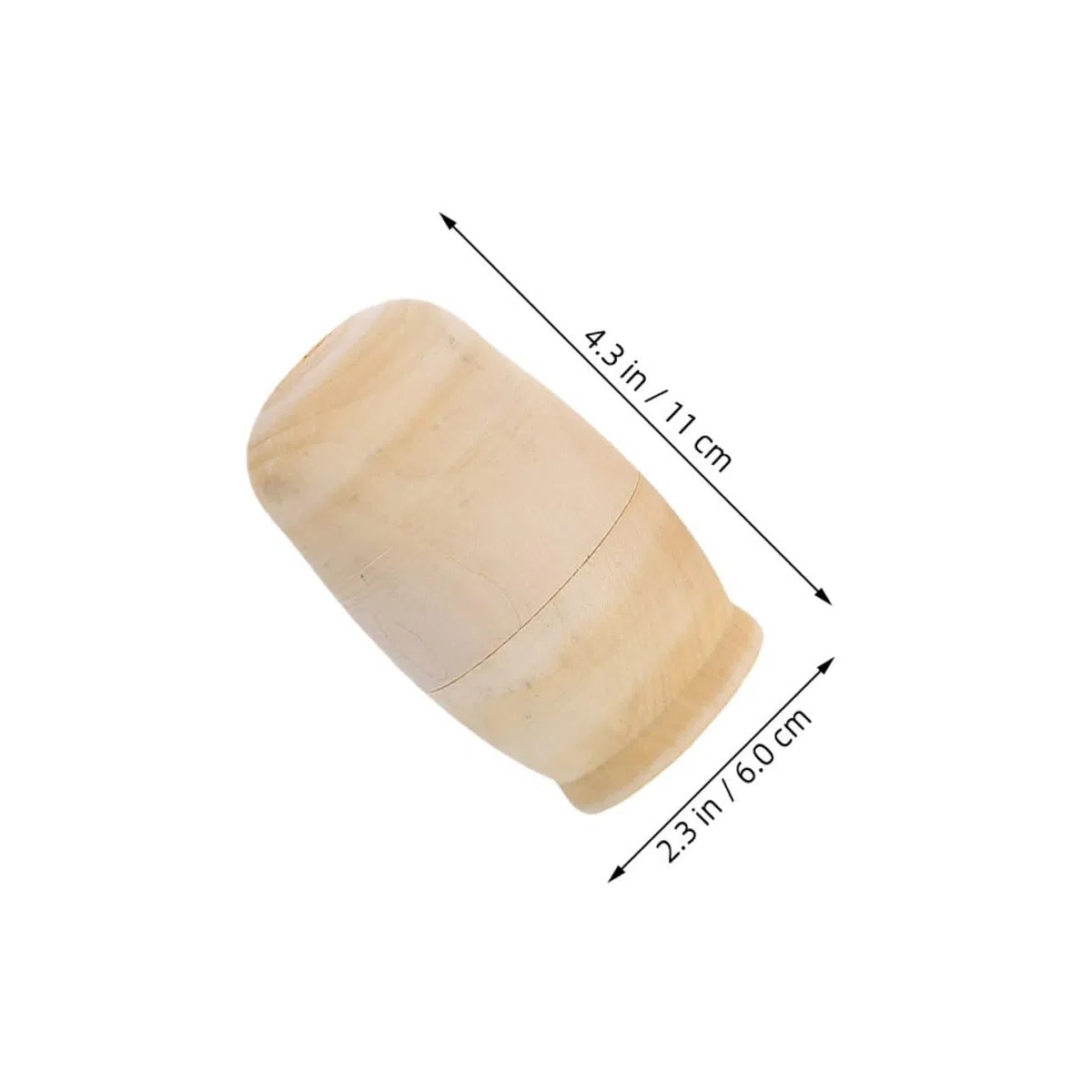 Set 5 Pezzi Bambole Matrioska in Legno da Colorare, Kit Educativo Fai da Te per Bambini
